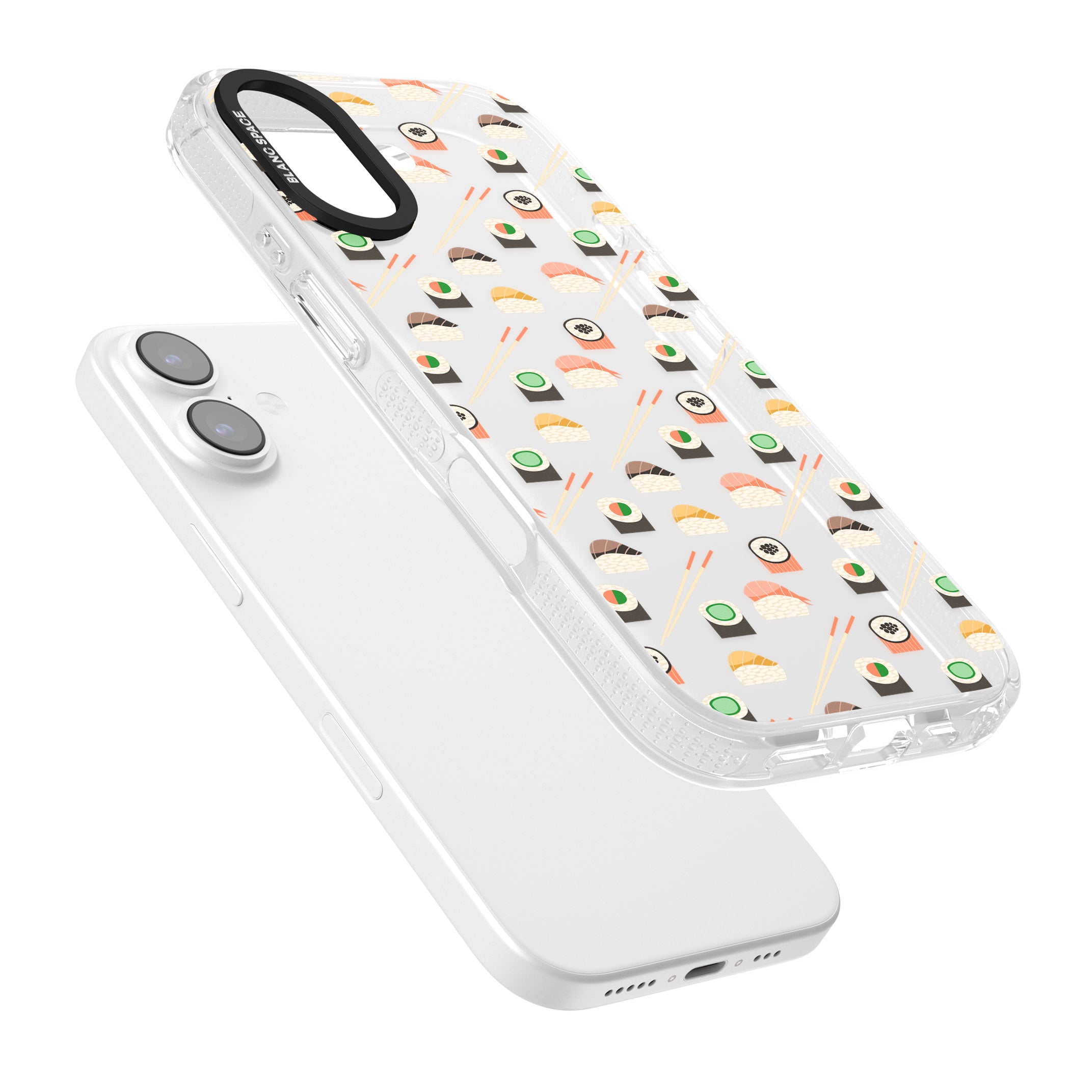 Sushi & Chopsticks Pattern iPhone 17 Impact Air Clear Phone Case Colours