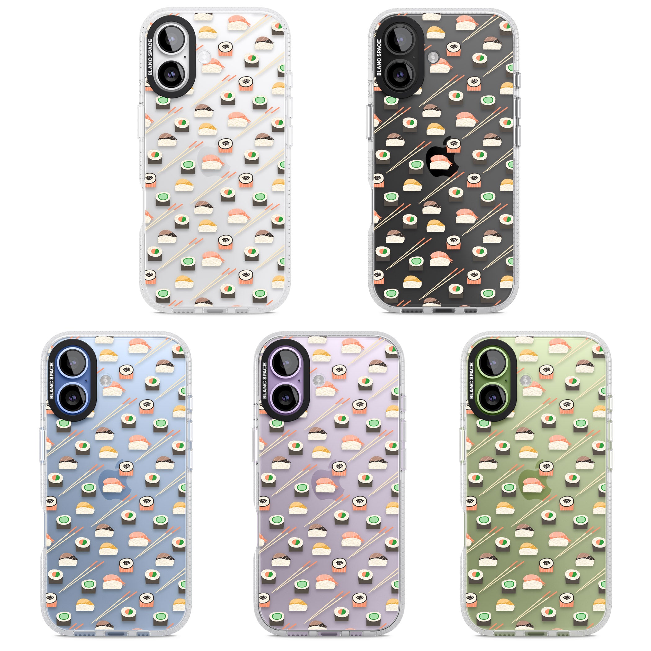 Sushi & Chopsticks Pattern iPhone 17 Impact Air Clear Phone Case APT Impact Protection