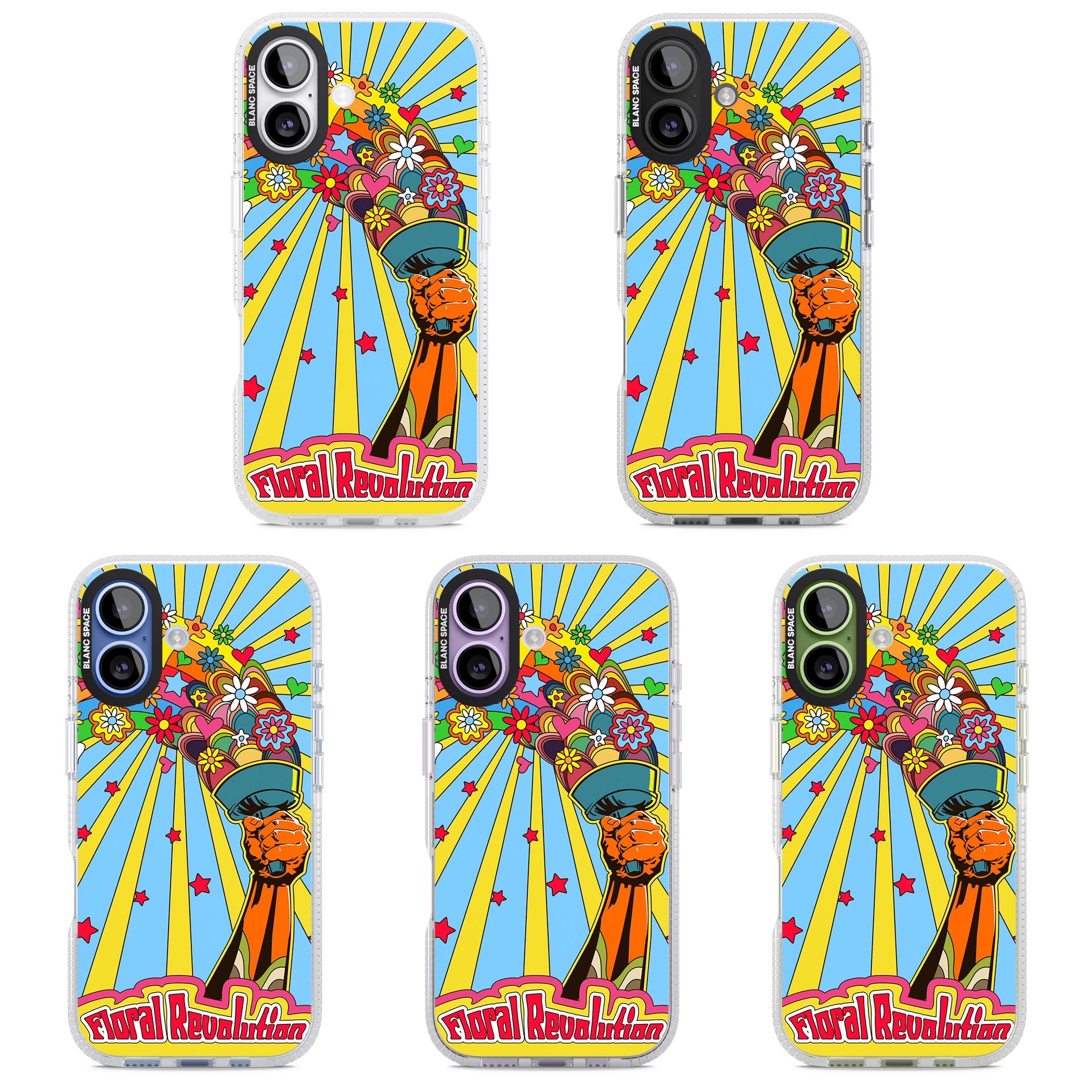 Floral Revolution iPhone 17 Impact Air Clear Phone Case APT Impact Protection