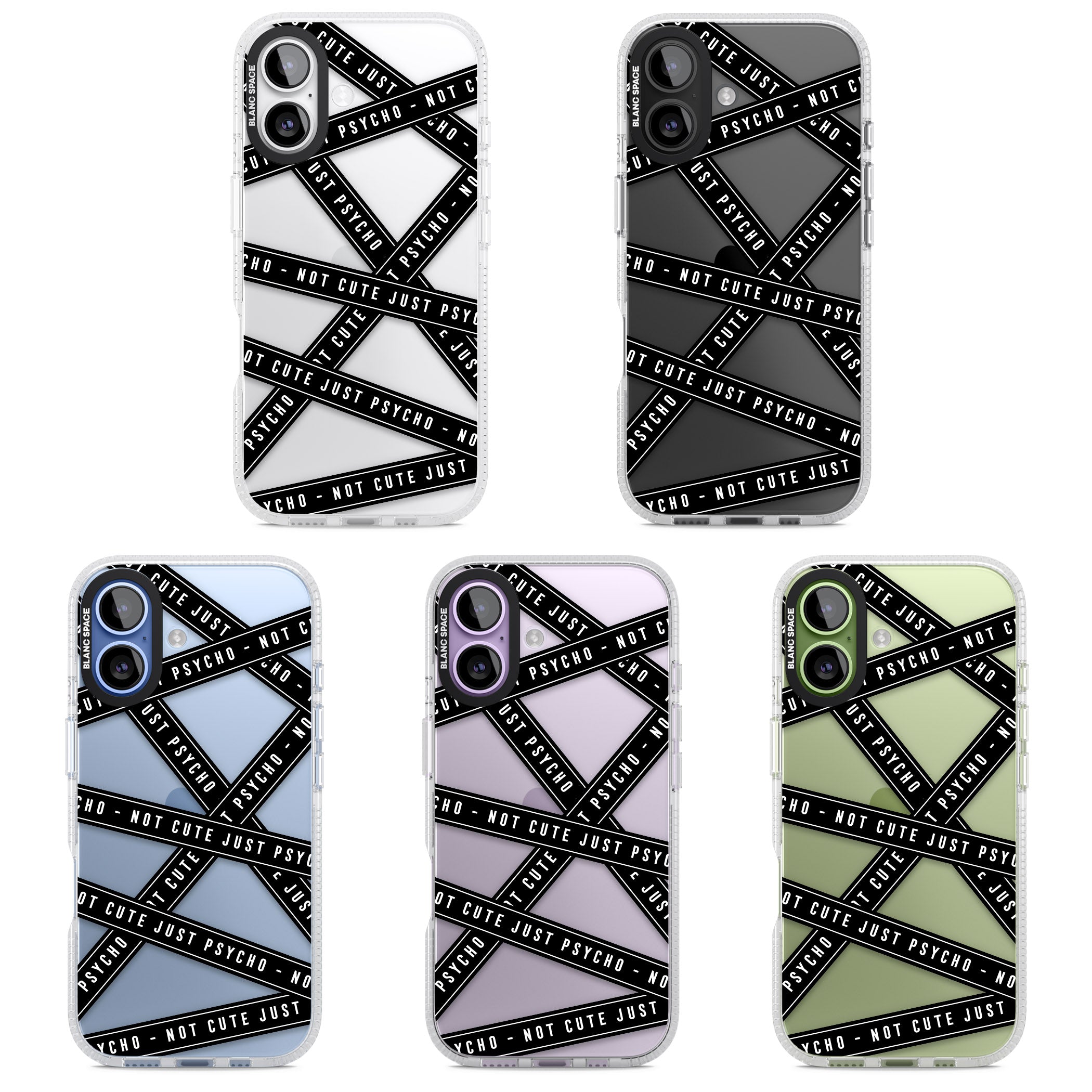 Not Cute Just Psycho iPhone 17 Impact Air Clear Phone Case APT Impact Protection