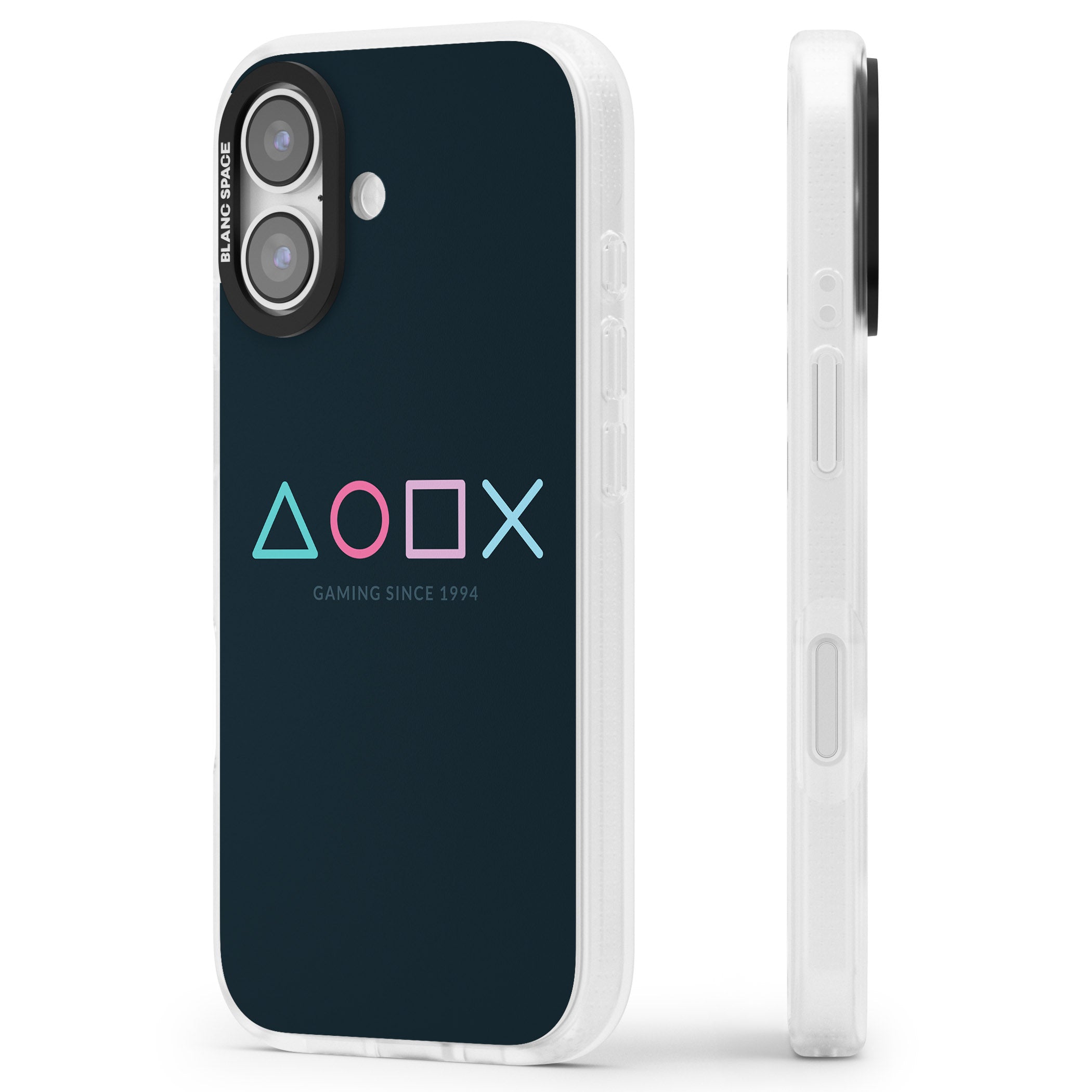 Gaming Since 1994 Station iPhone 17 Impact Air Clear Phone Case Side Profile