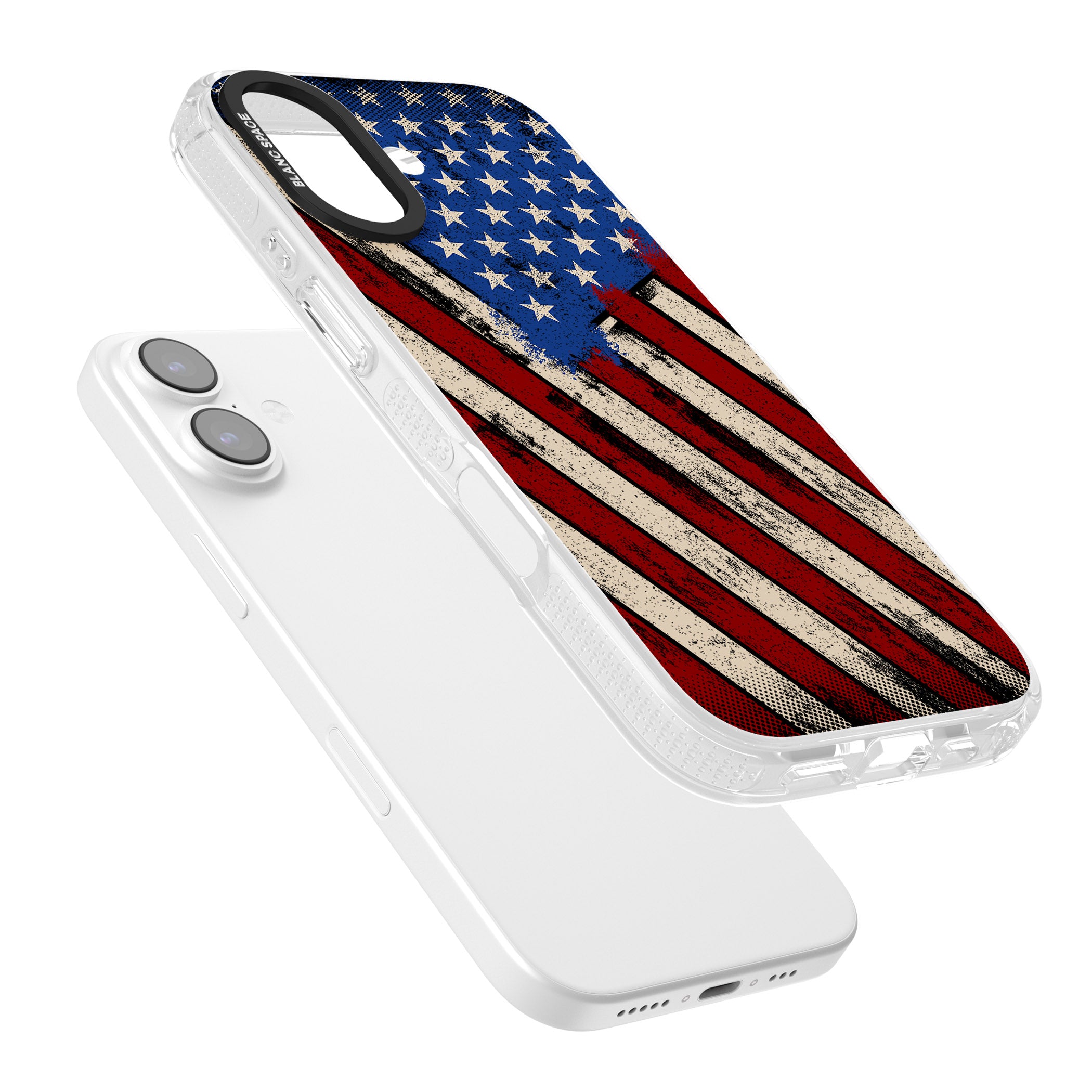 Distressed Us Flag iPhone 17 Impact Air Clear Phone Case Colours