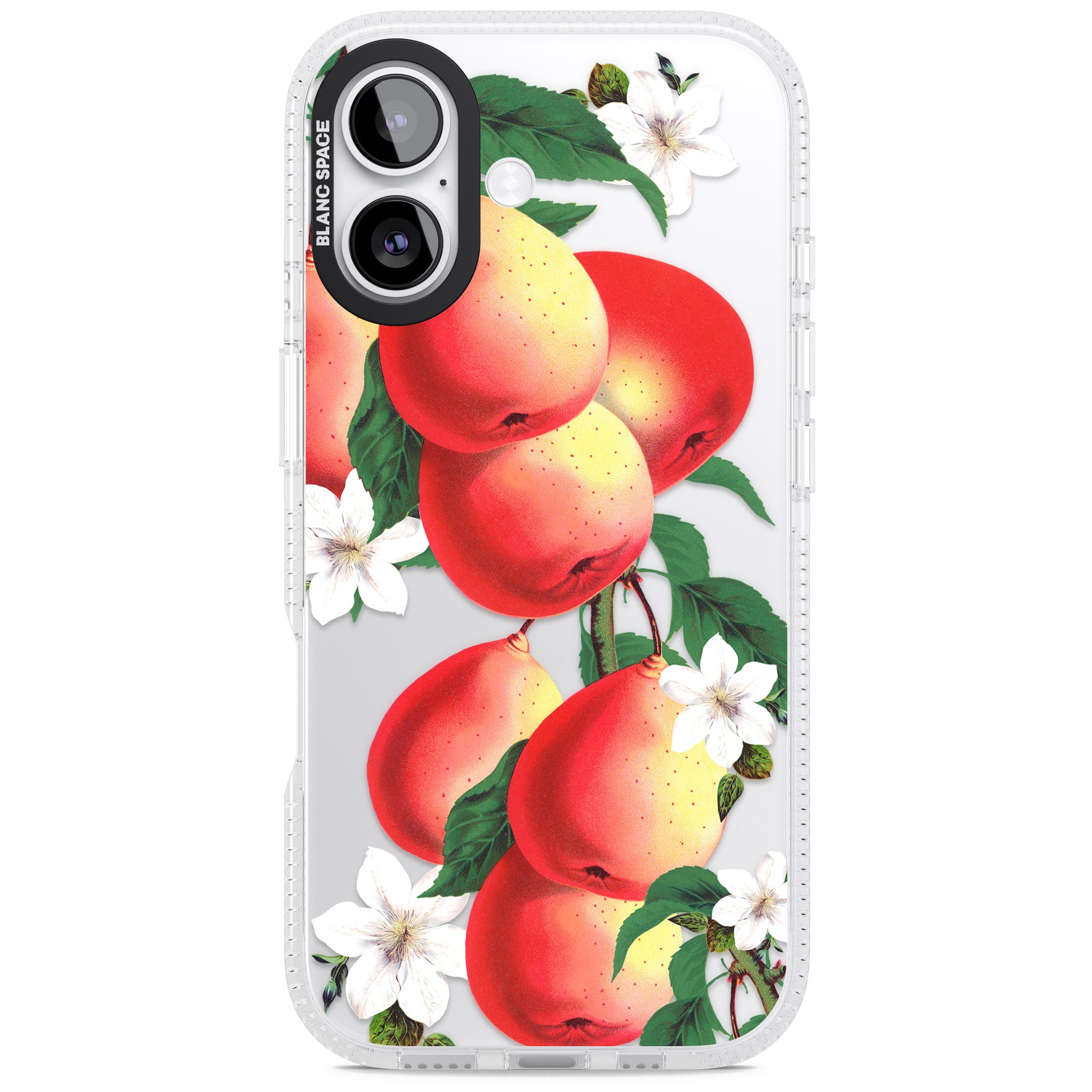 Vintage Painted Peaches iPhone 17 Impact Air Clear Phone Case