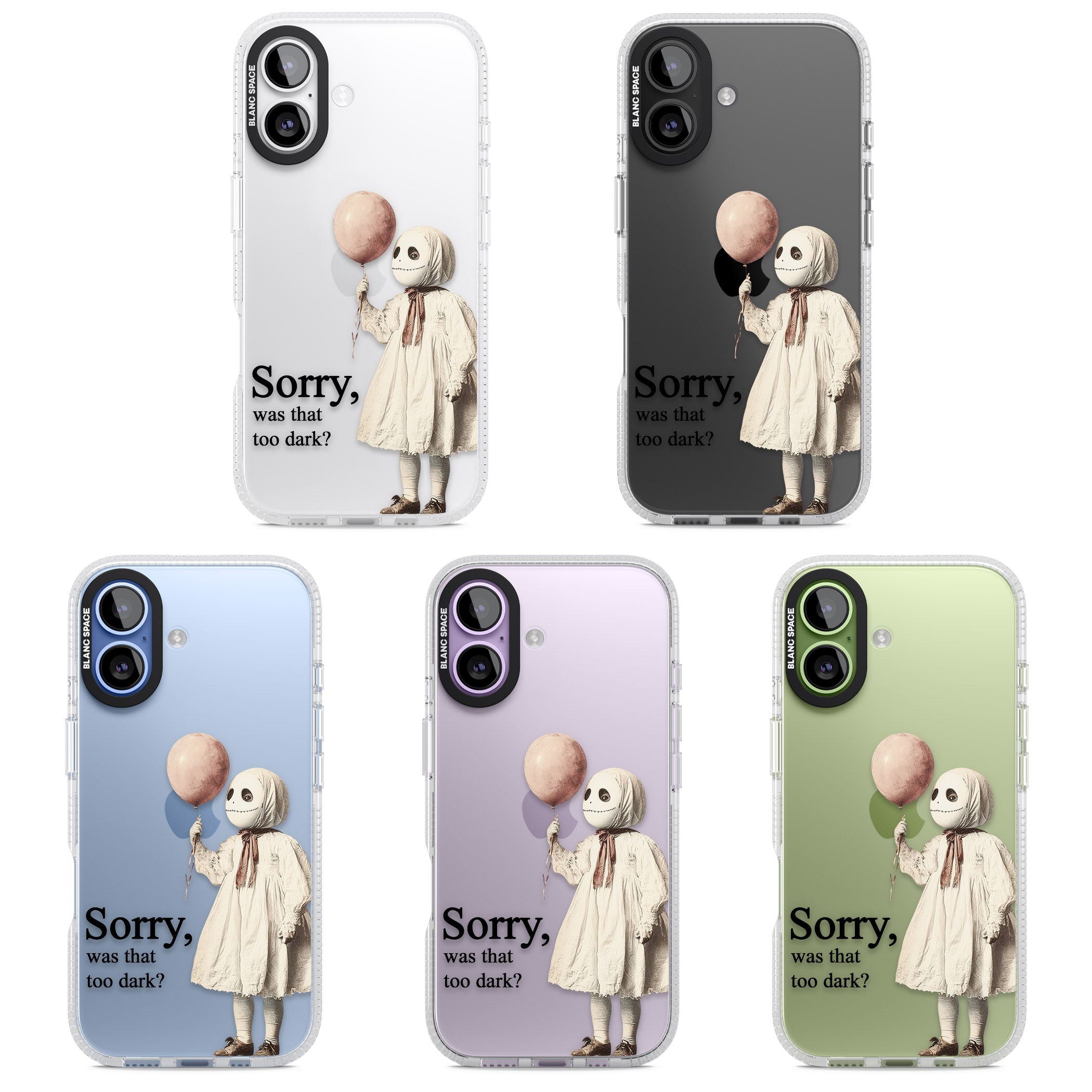 Sorry Was That Too Dark iPhone 17 Impact Air Clear Phone Case APT Impact Protection
