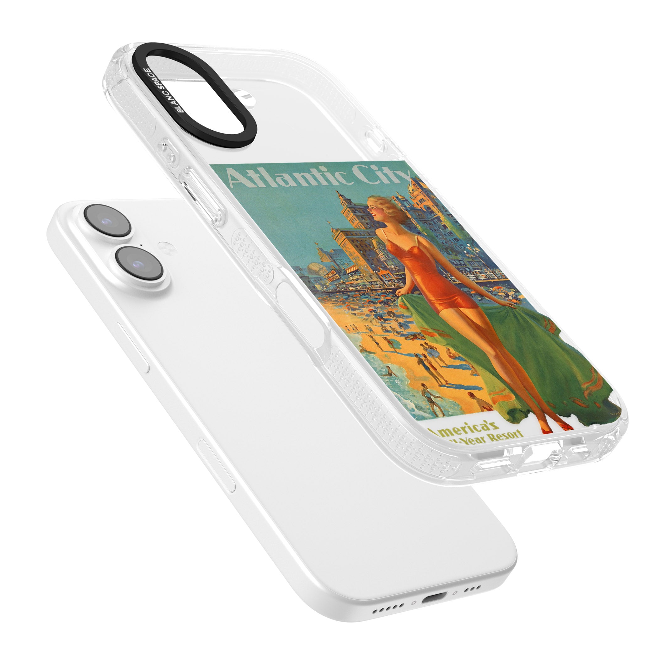 Atlantic City Vacation Poster iPhone 17 Impact Air Clear Phone Case Colours