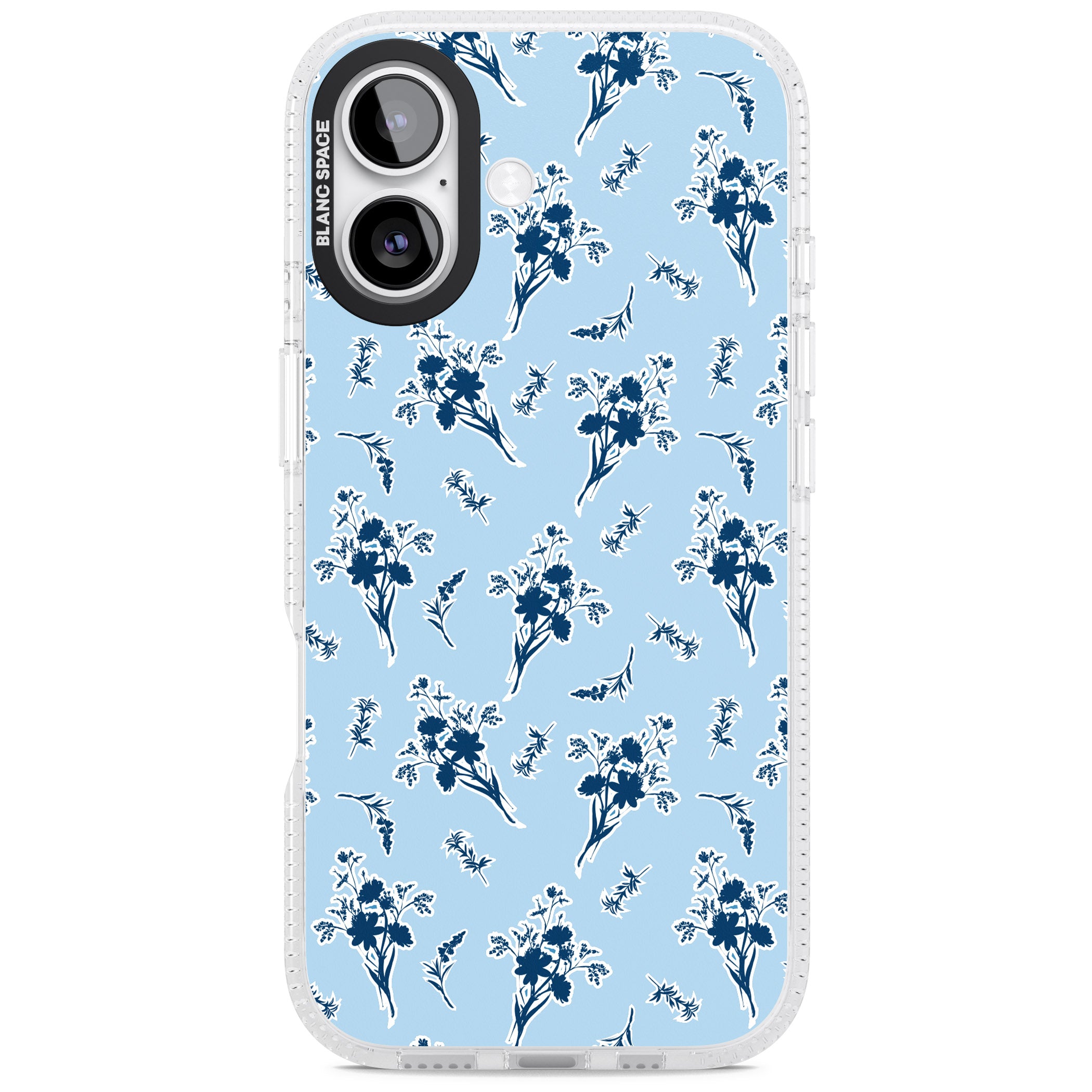 Blue Sticker Wildflowers iPhone 17 Impact Air Clear Phone Case