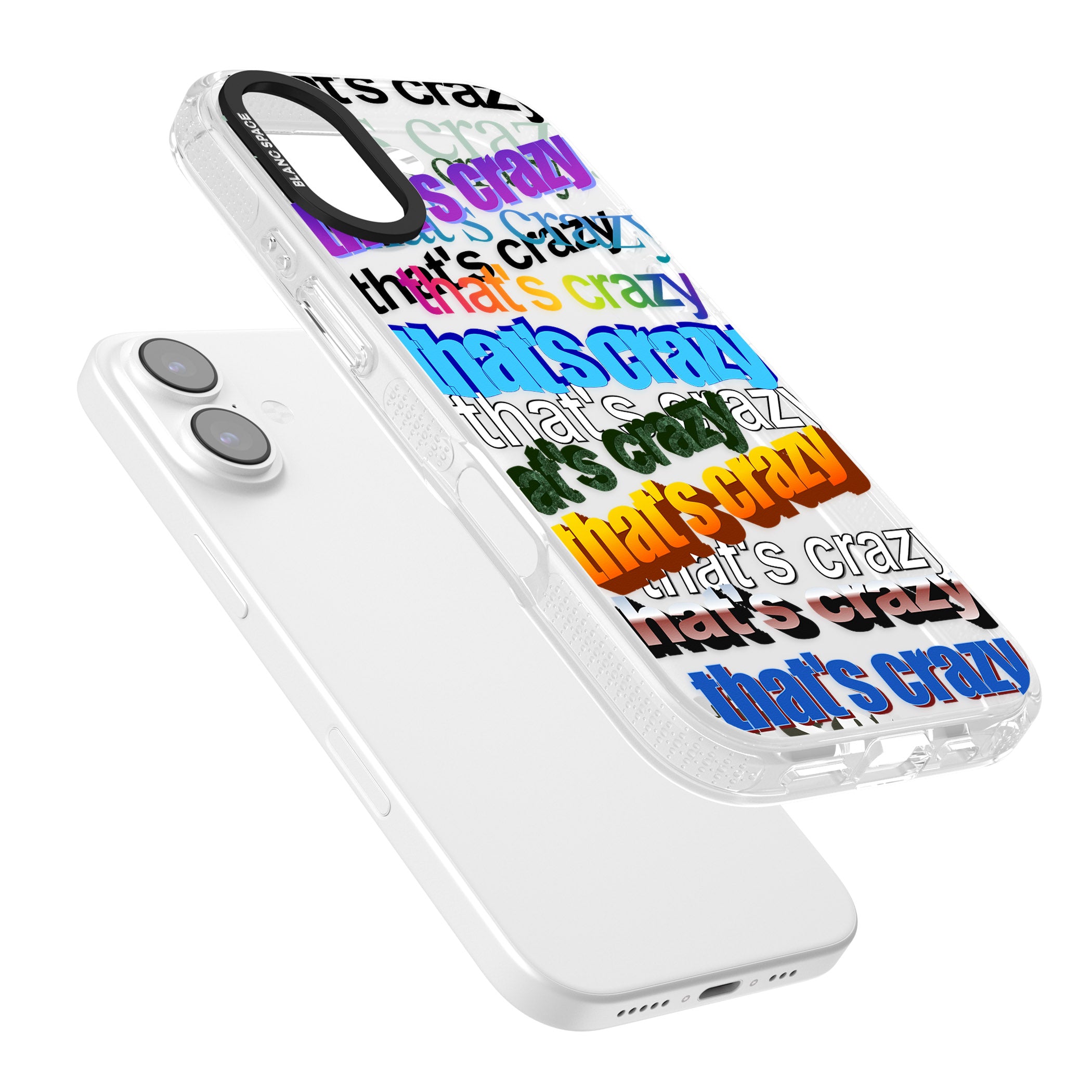 That'S Crazy Typography iPhone 17 Impact Air Clear Phone Case Colours