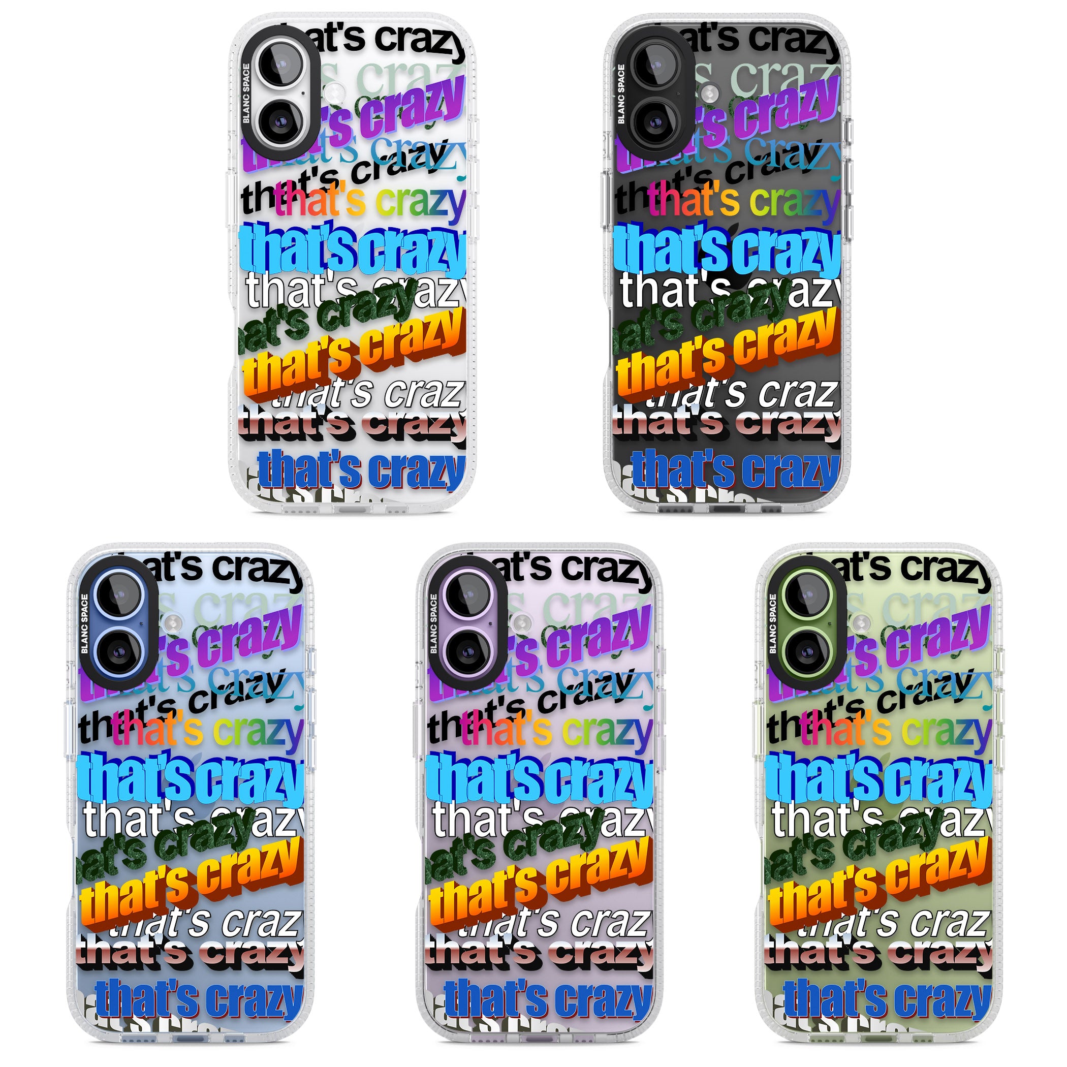 That'S Crazy Typography iPhone 17 Impact Air Clear Phone Case APT Impact Protection