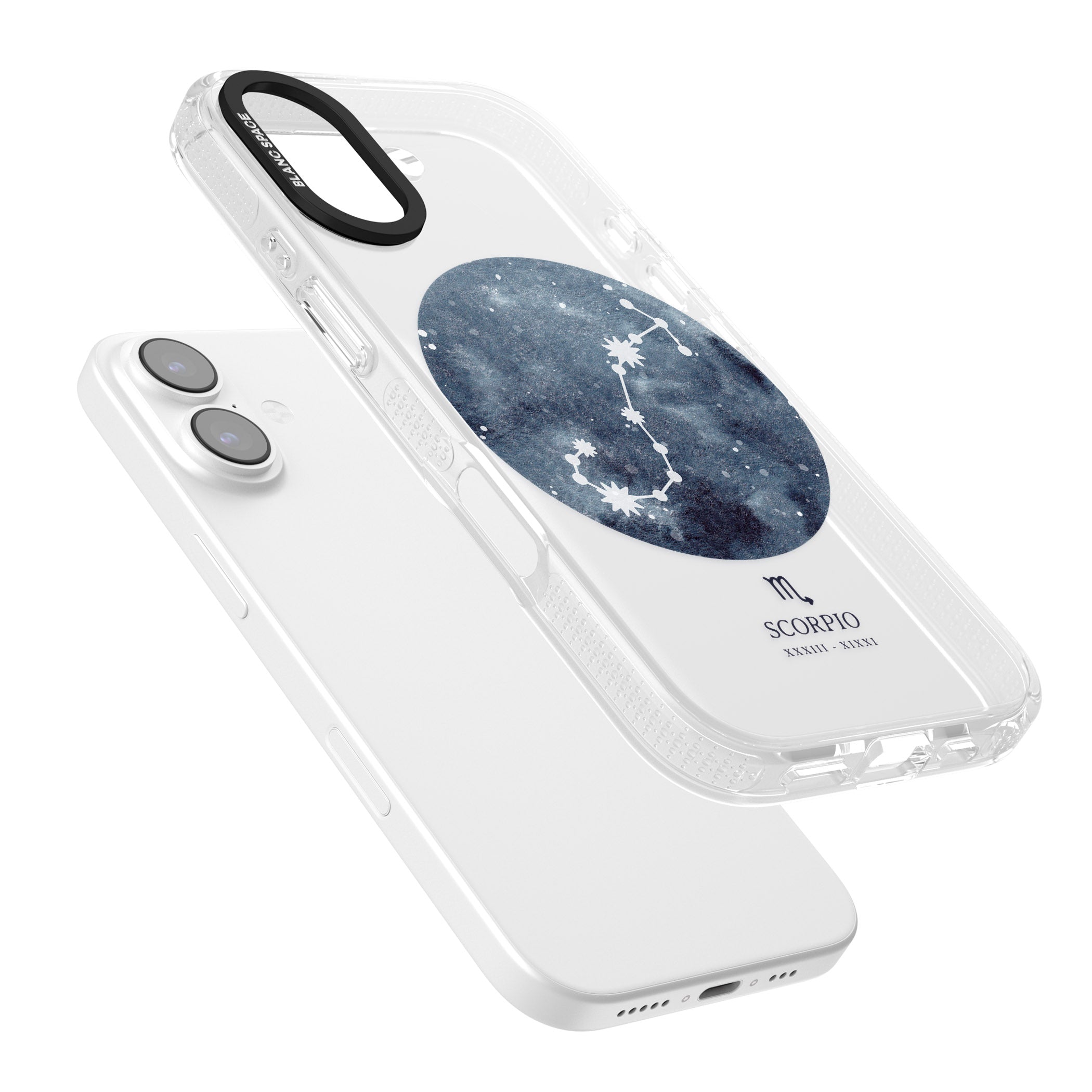 Scorpio Zodiac Blue iPhone 17 Impact Air Clear Phone Case Colours