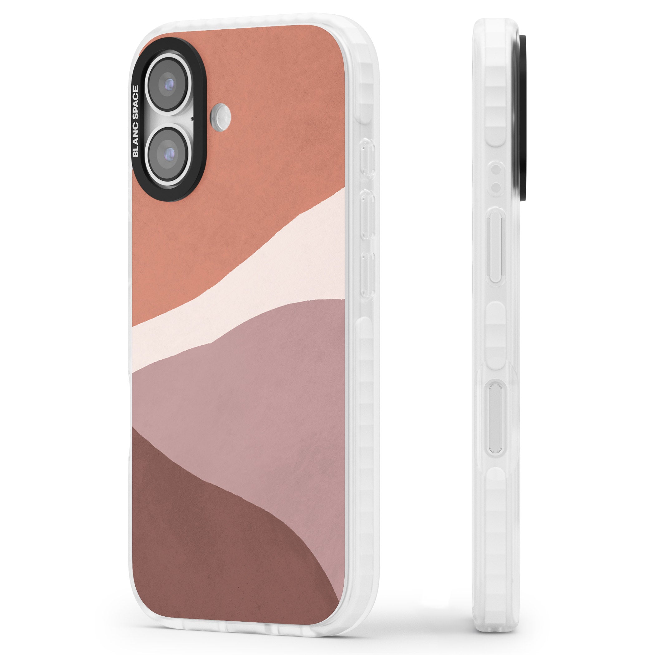 Lush Abstract Watercolour Design #2 iPhone 17 Impact Clear Phone Case Side Profile