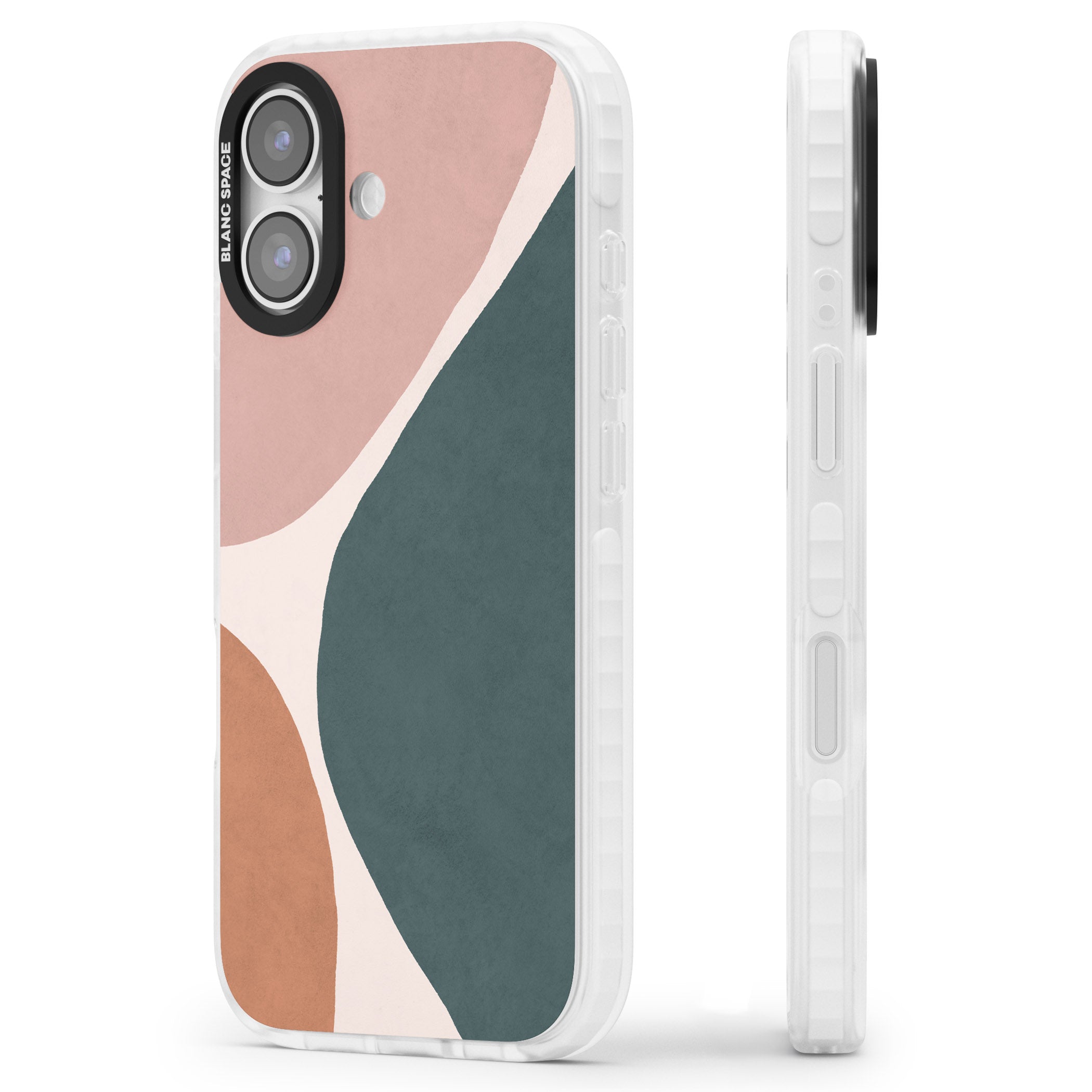Lush Abstract Watercolour Design #8 iPhone 17 Impact Clear Phone Case Side Profile