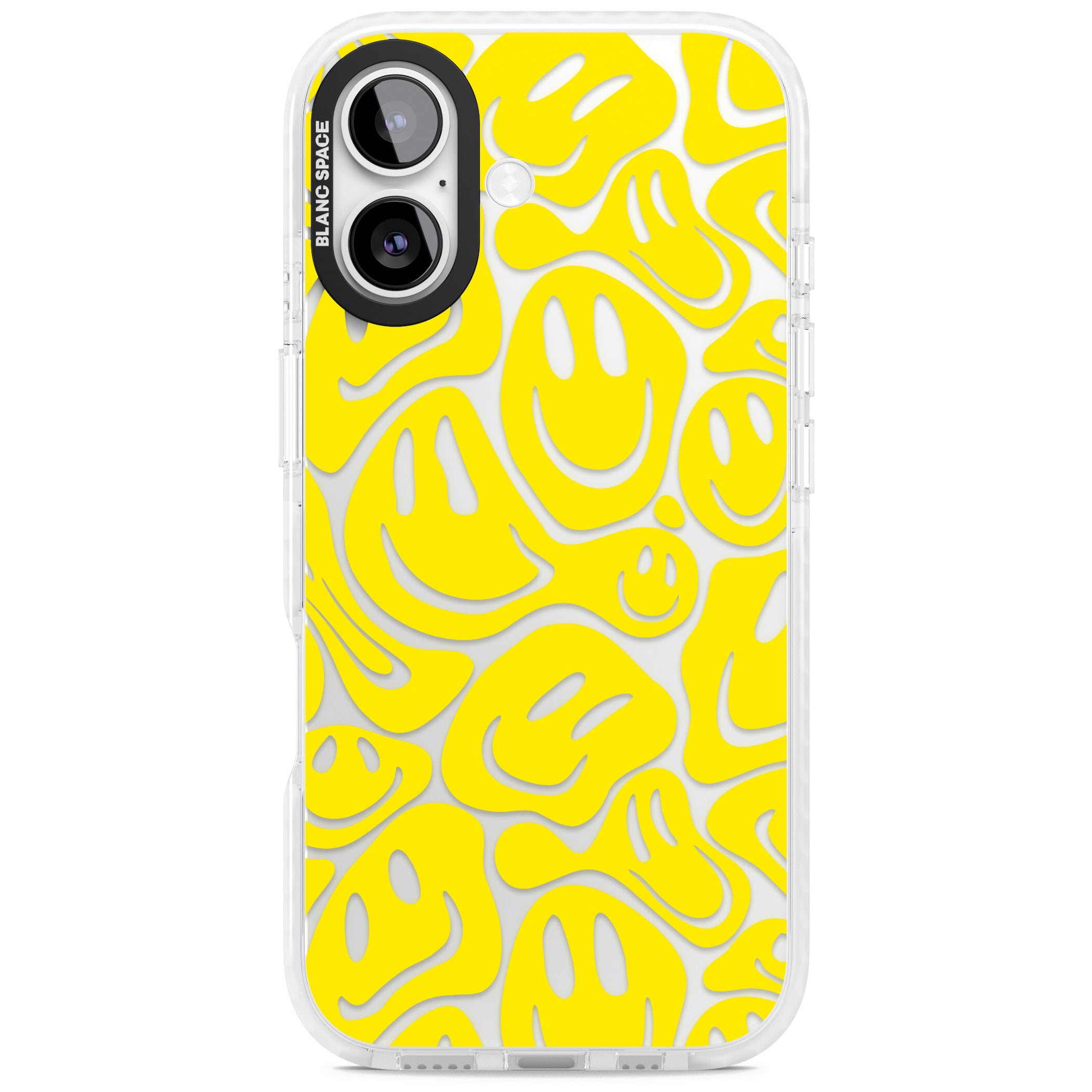 Yellow Acid Faces iPhone 17 Impact Clear Phone Case