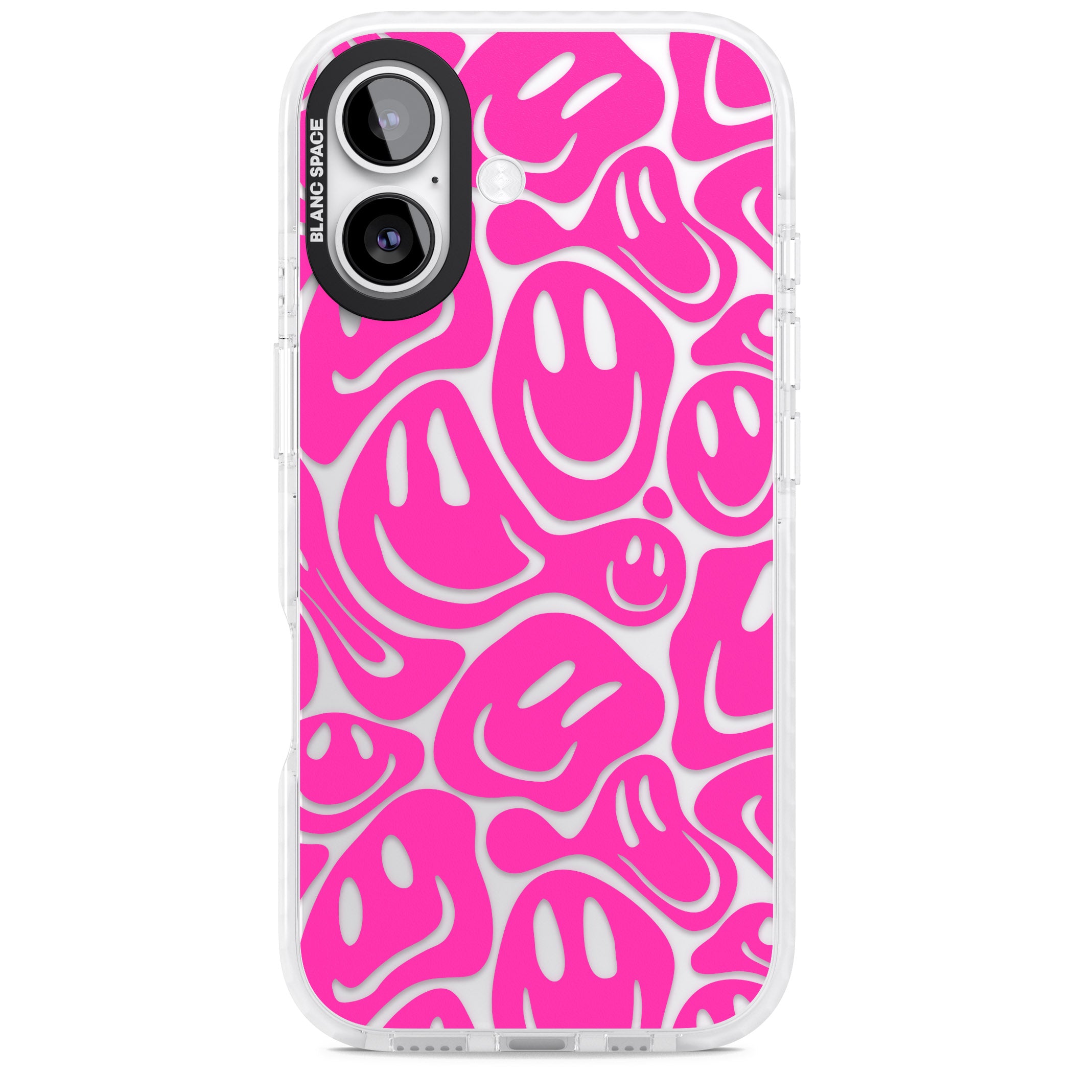 Pink Acid Faces iPhone 17 Impact Clear Phone Case