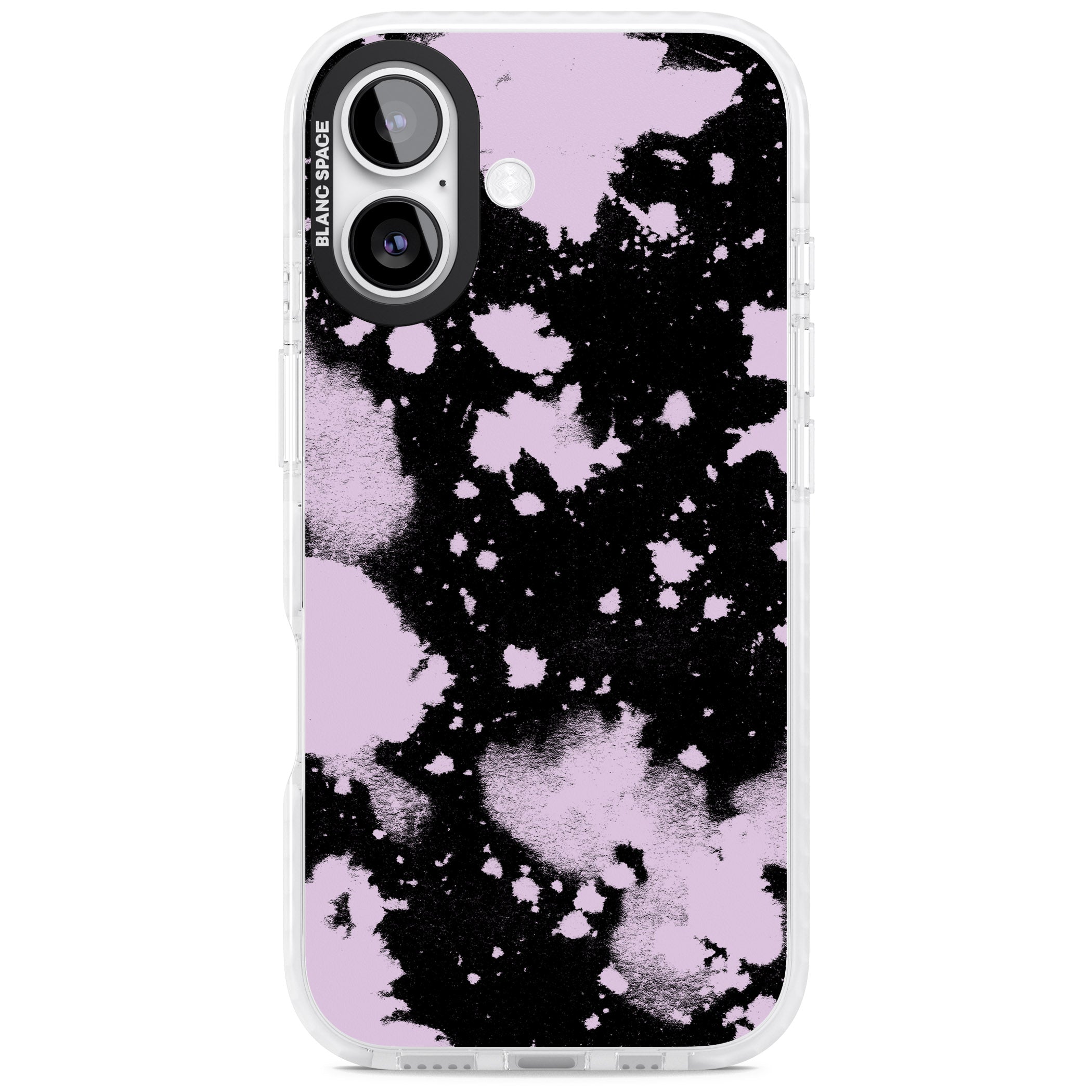 Pink & Black Acid Wash Tie Dye iPhone 17 Impact Clear Phone Case