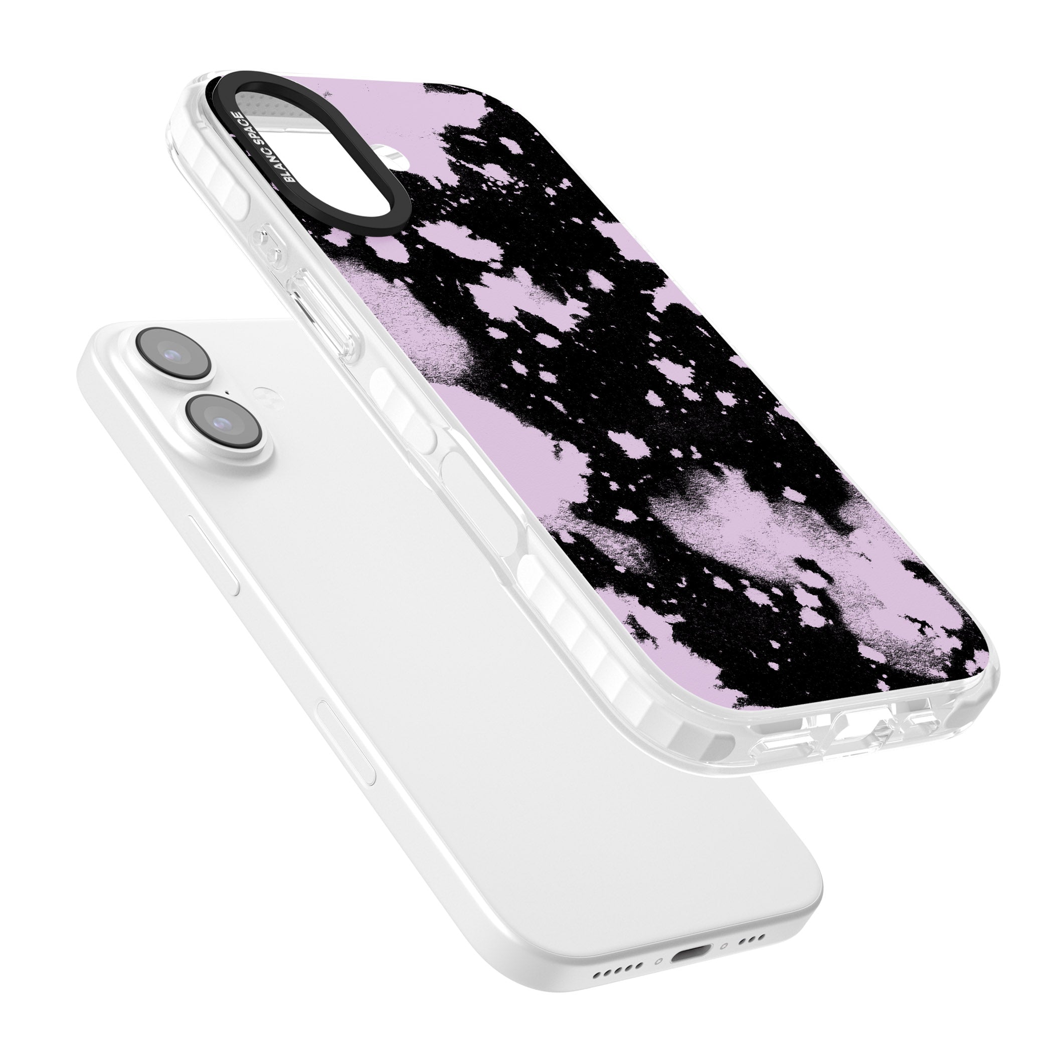 Pink & Black Acid Wash Tie Dye iPhone 17 Impact Clear Phone Case Colours