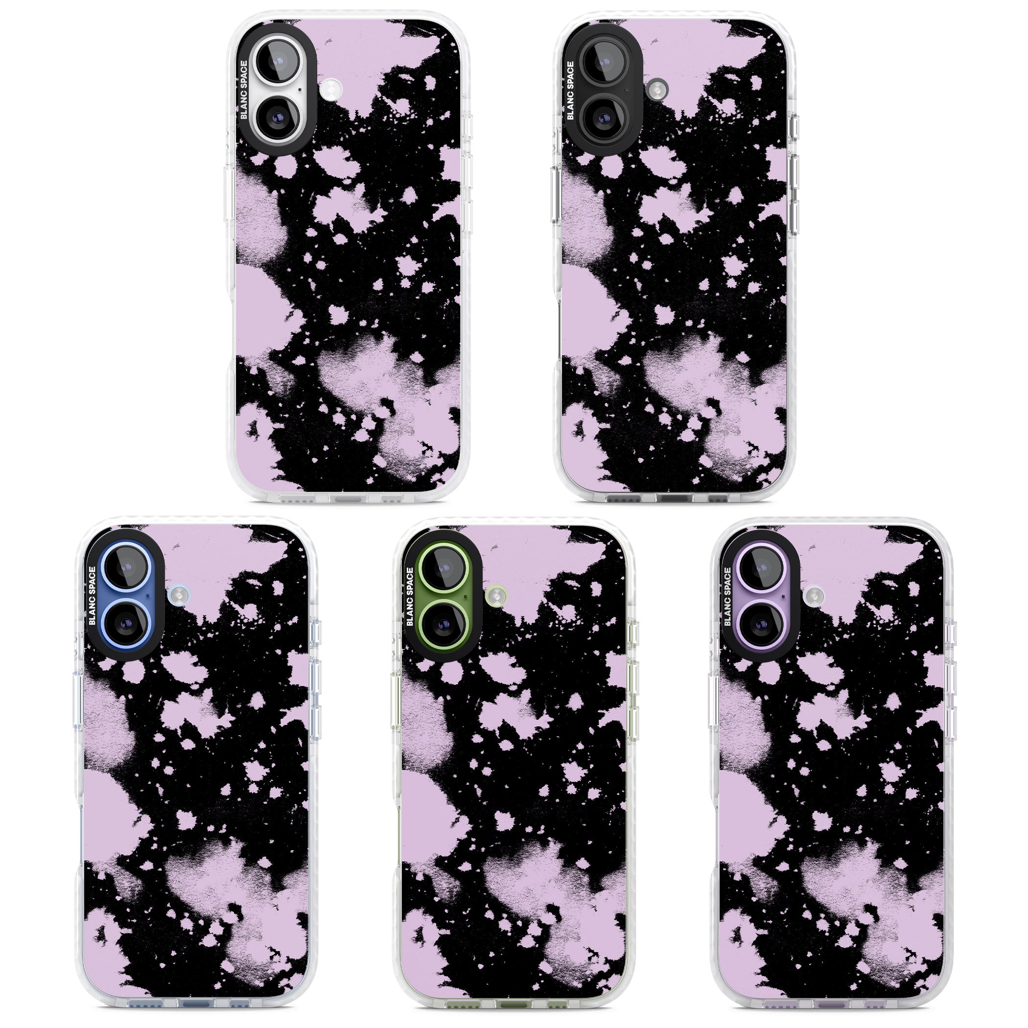 Pink & Black Acid Wash Tie Dye iPhone 17 Impact Clear Phone Case APT Impact Protection