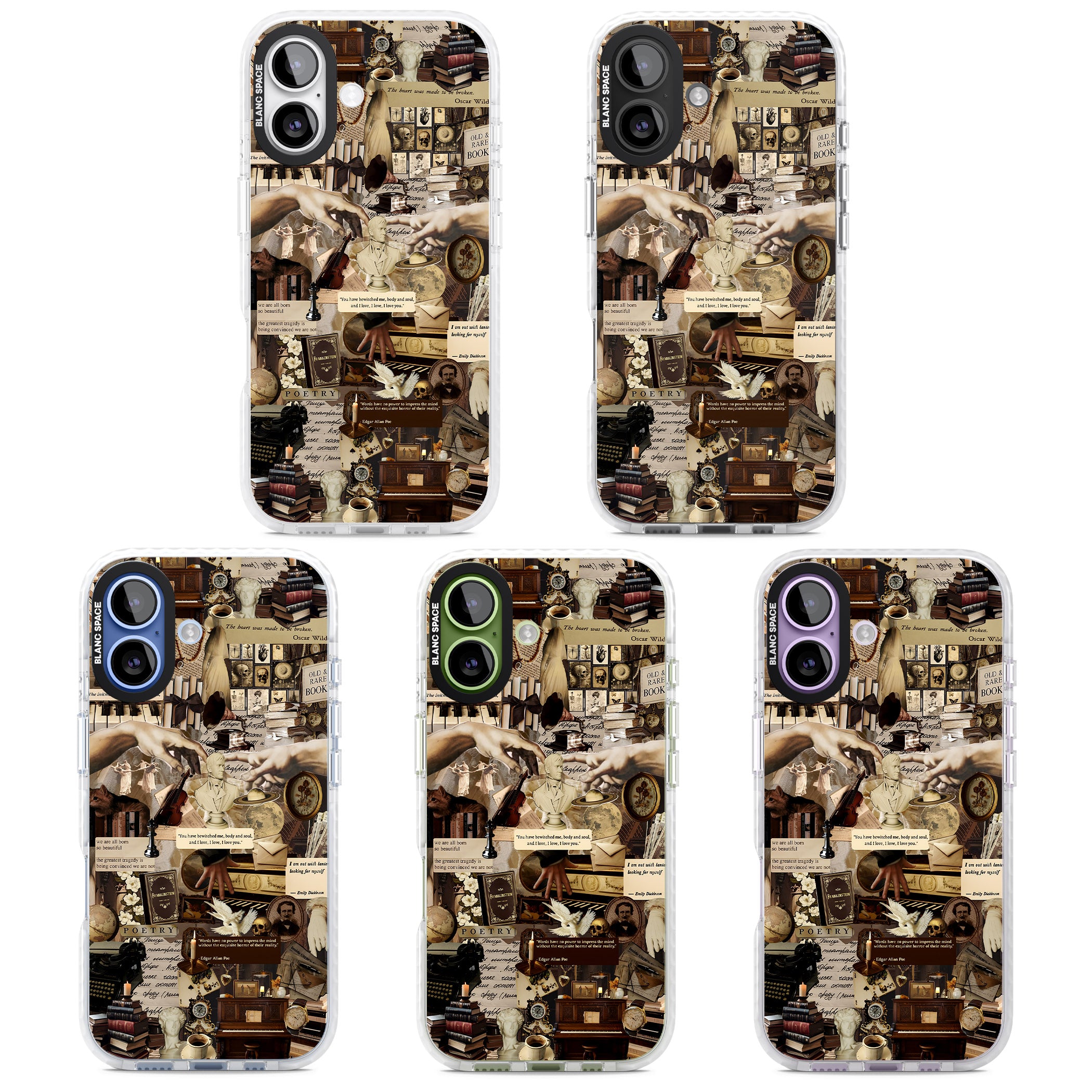 Antique Collage iPhone 17 Impact Clear Phone Case APT Impact Protection