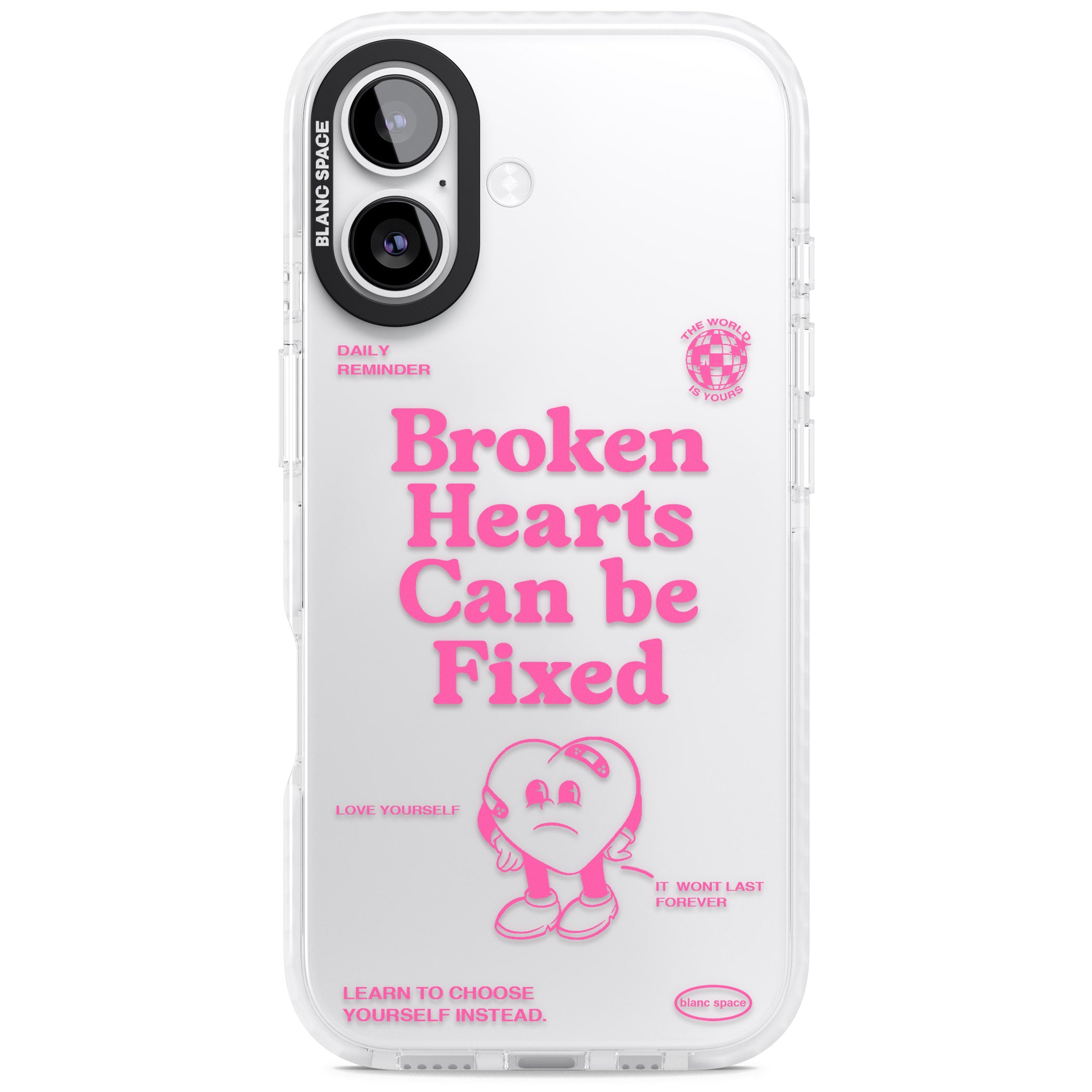 Broken Hearts Can Be Fixed iPhone 17 Impact Clear Phone Case