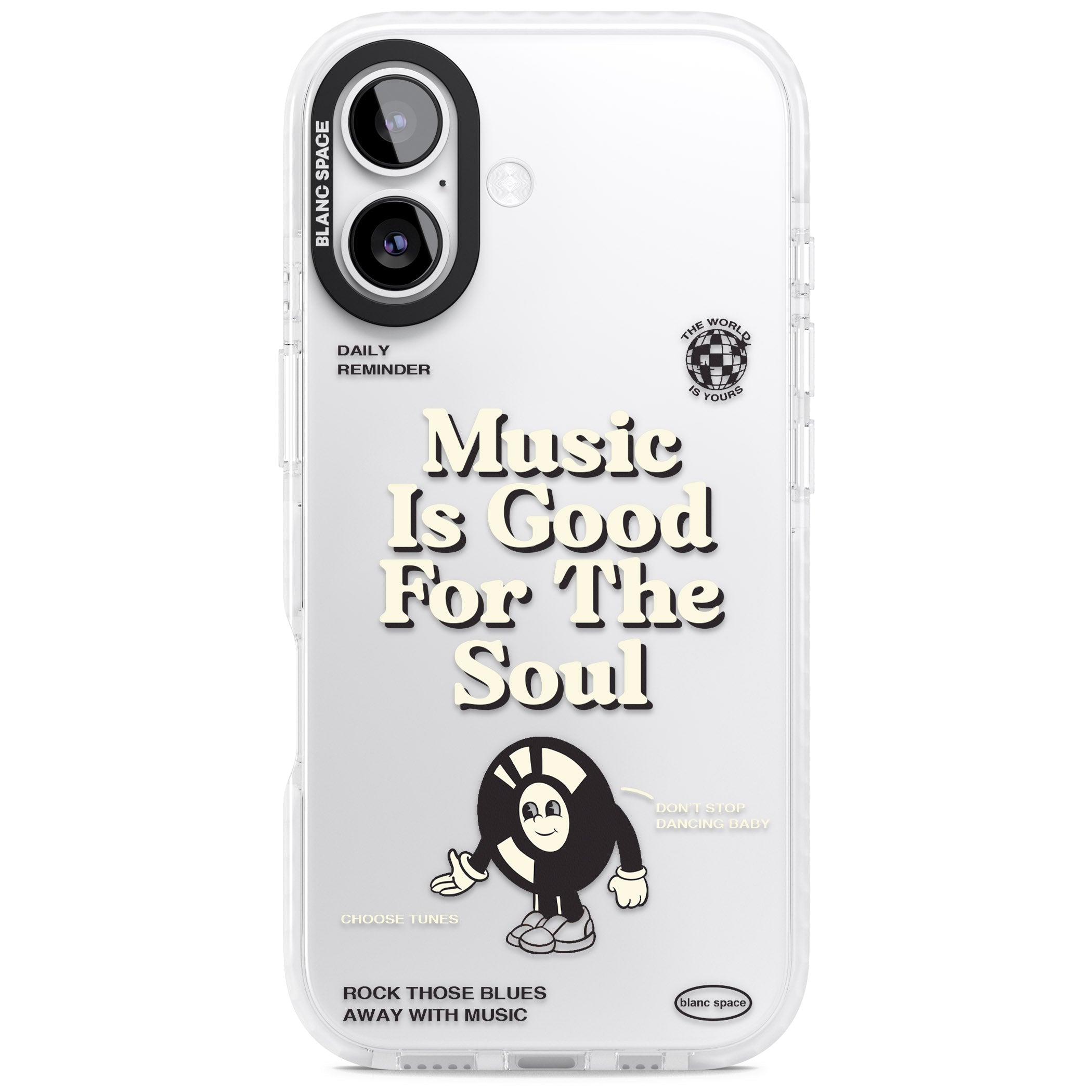 Music Is Good For The Soul iPhone 17 Impact Clear Phone Case