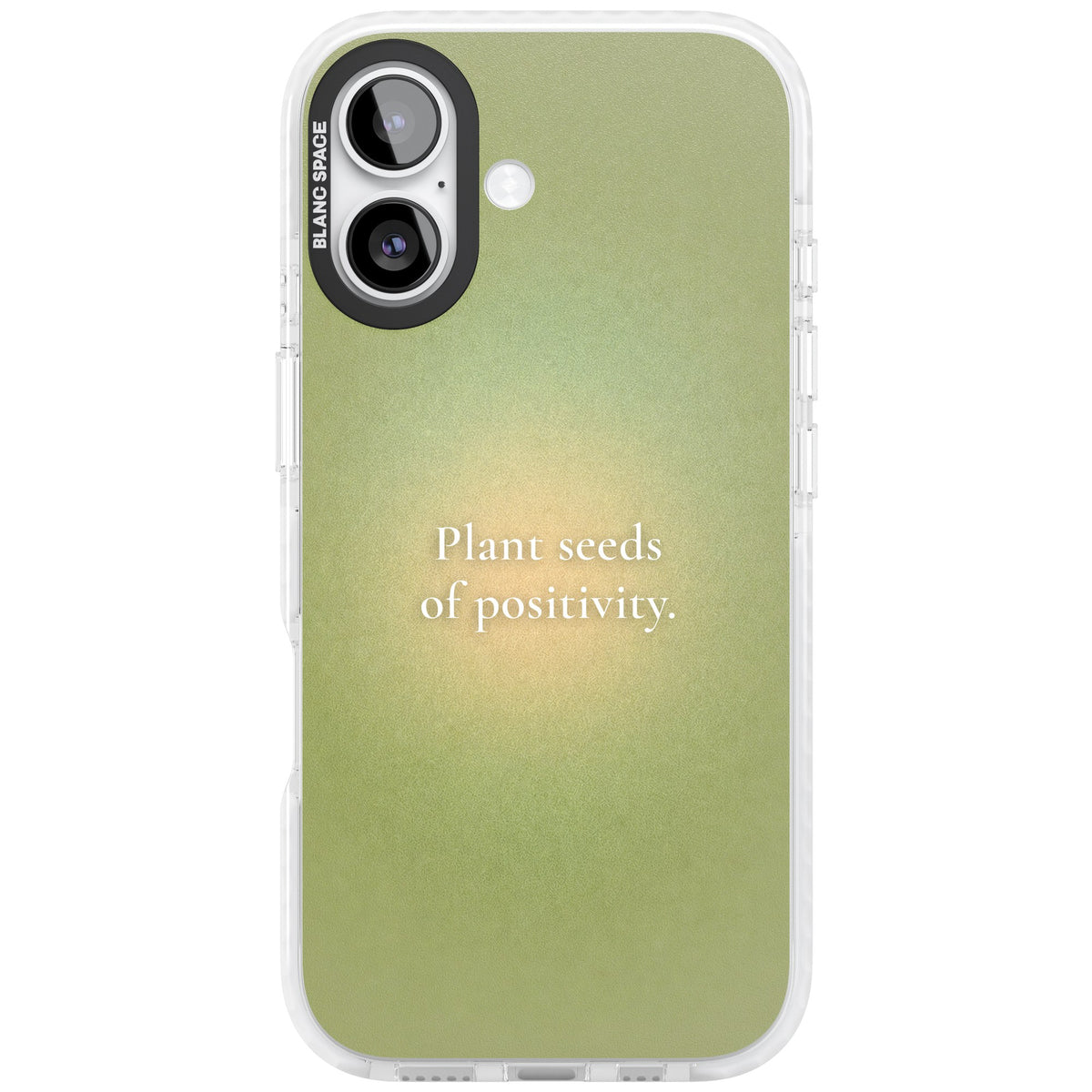 Seeds of Positivity iPhone 16 / iPhone 16 Plus / iPhone 17 Impact Clear Phone Case front