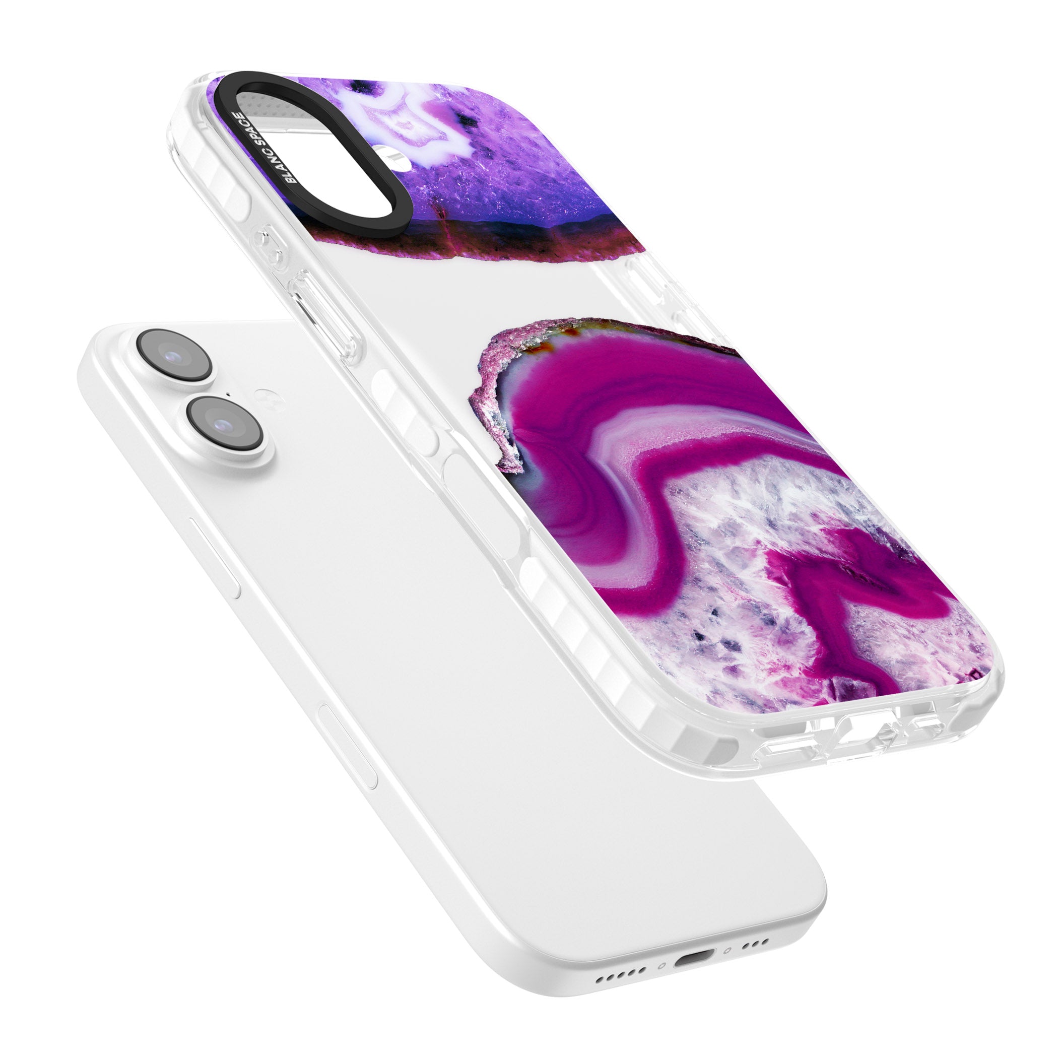 Amethyst Crystal Slice iPhone 17 Impact Clear Phone Case Colours