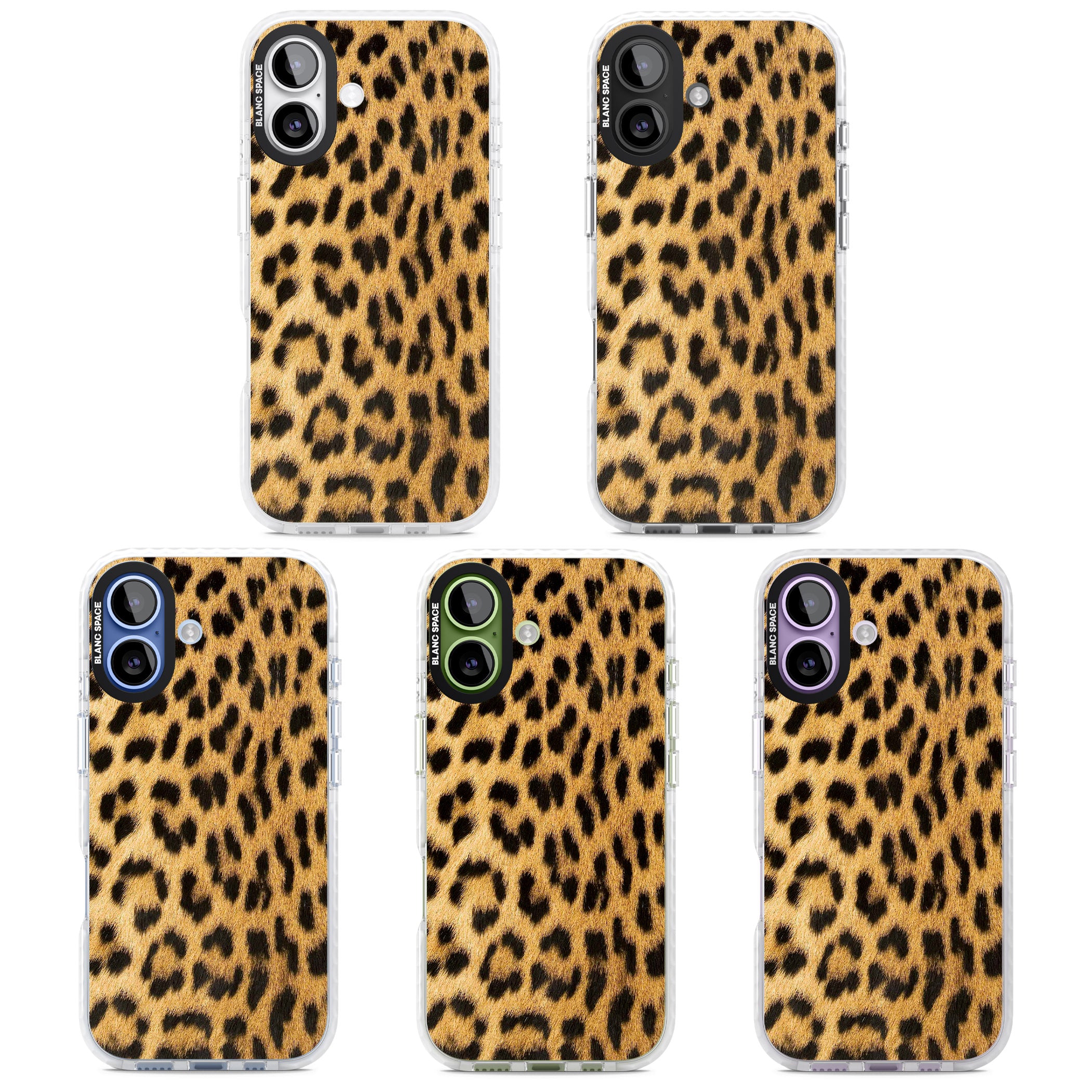 Designer Fashion Gold Leopard Print iPhone 17 Impact Clear Phone Case APT Impact Protection