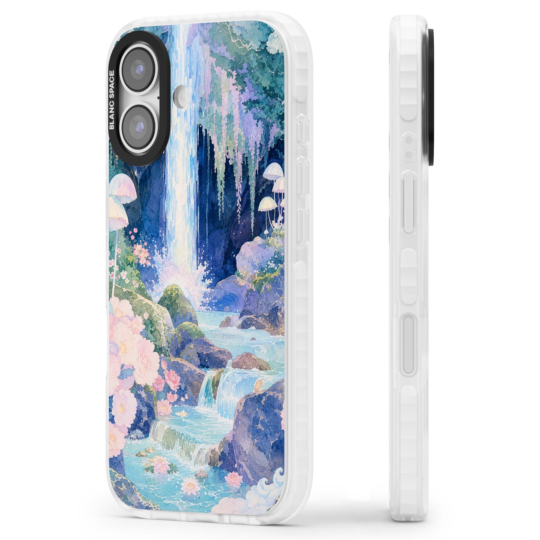 Mystic Waterfall art iPhone case | Black Impact case for iPhone 17