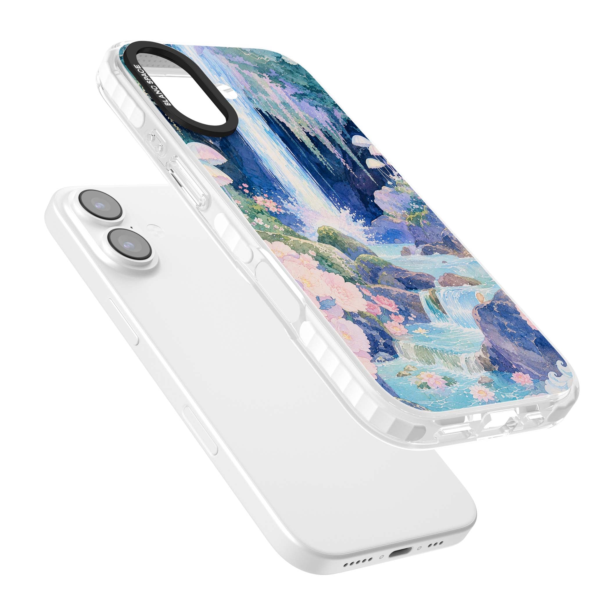 Mystic Waterfall art iPhone case | Black Impact case for iPhone 17