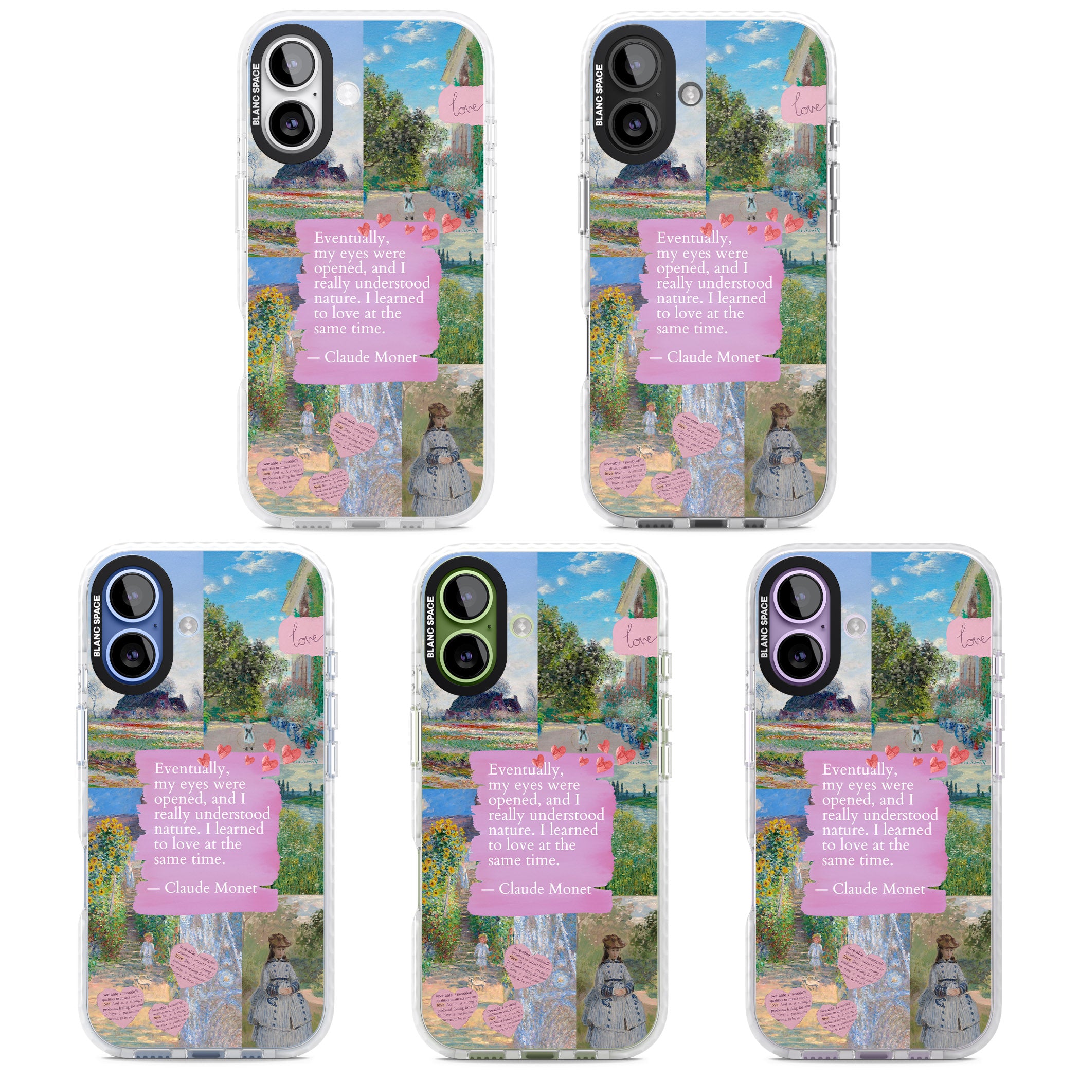 Monet 'Eyes Were Opened' Collage iPhone 17 Impact Clear Phone Case APT Impact Protection