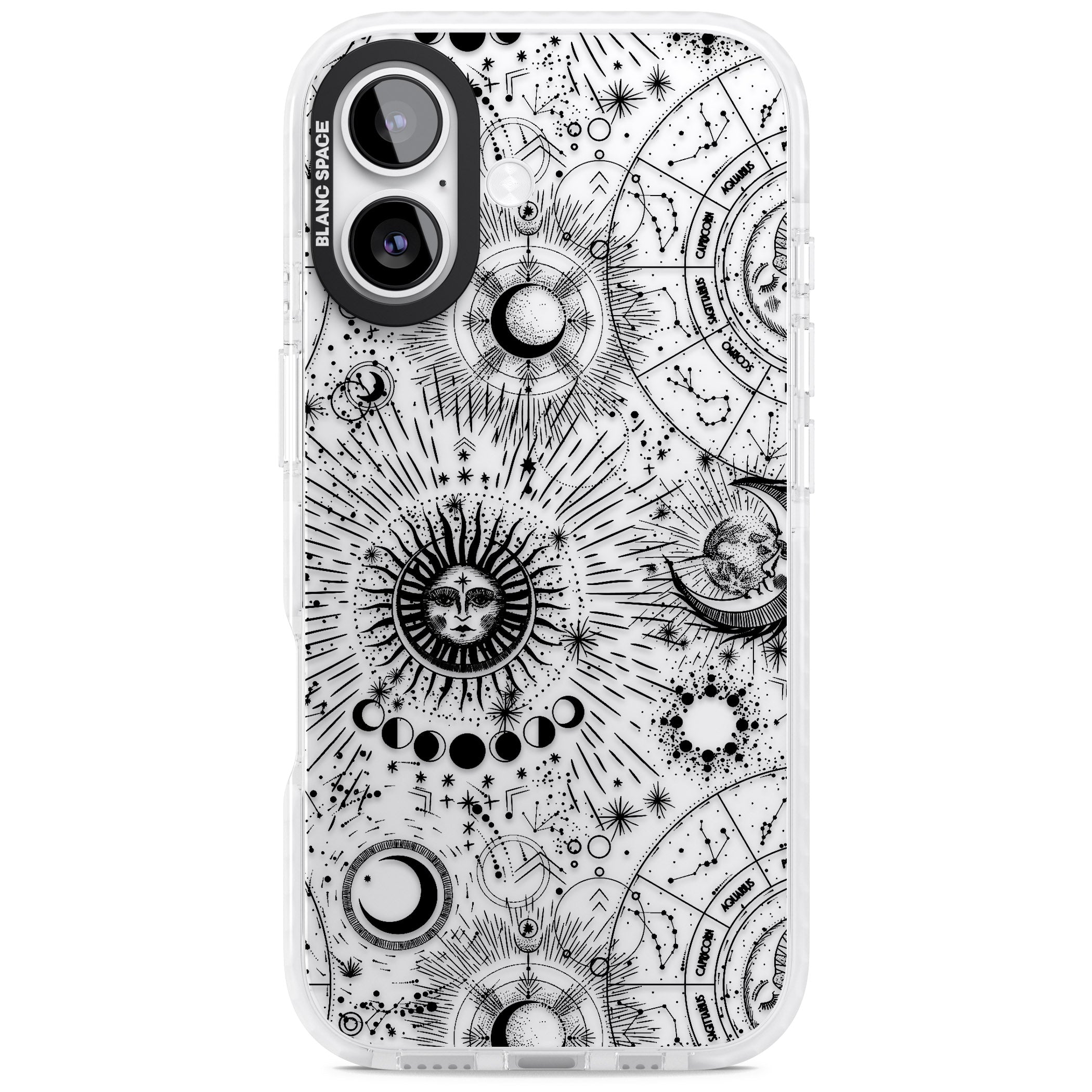 Suns & Zodiac Solar Chart iPhone 17 Impact Clear Phone Case