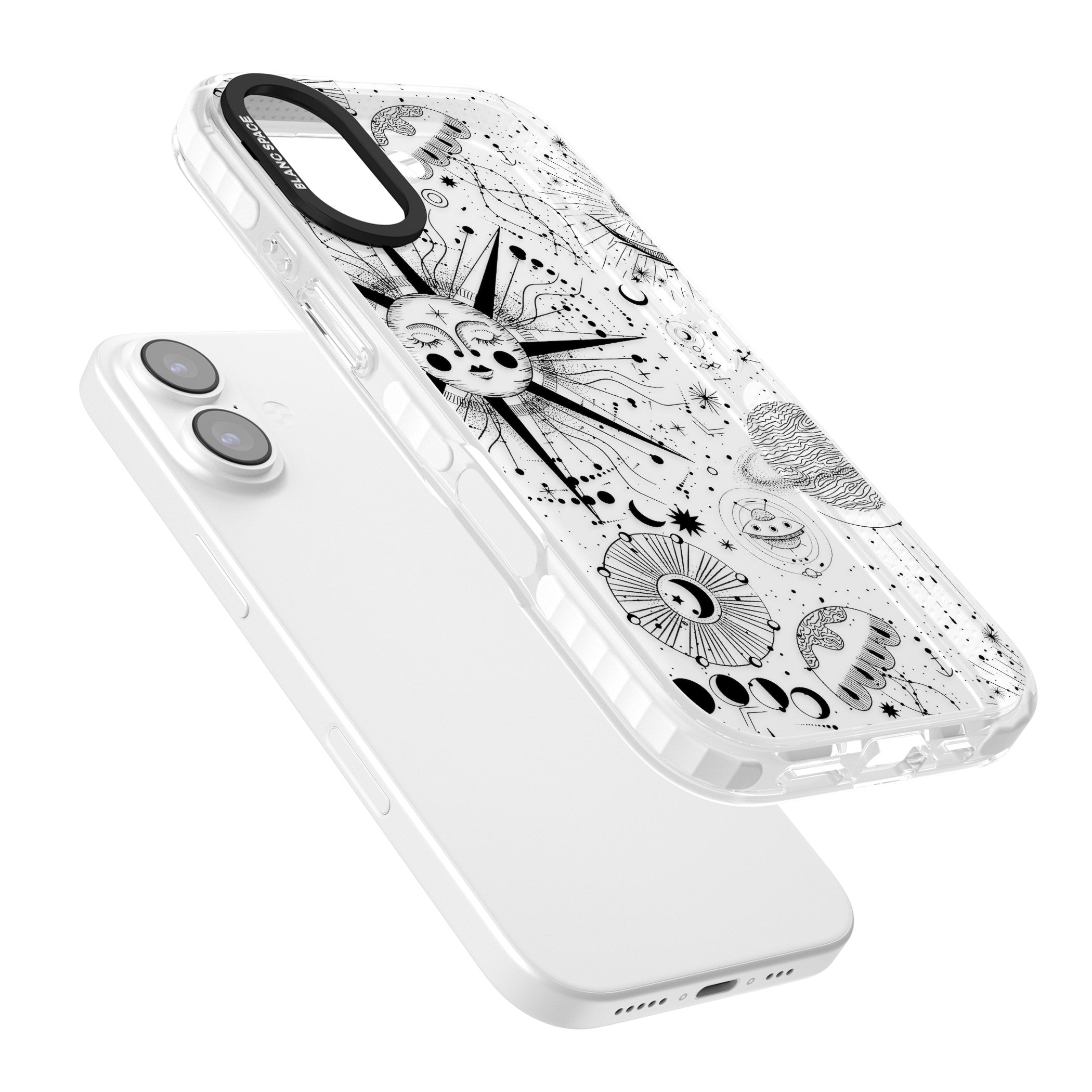 Cosmic Sun Zodiac iPhone 17 Impact Clear Phone Case Colours