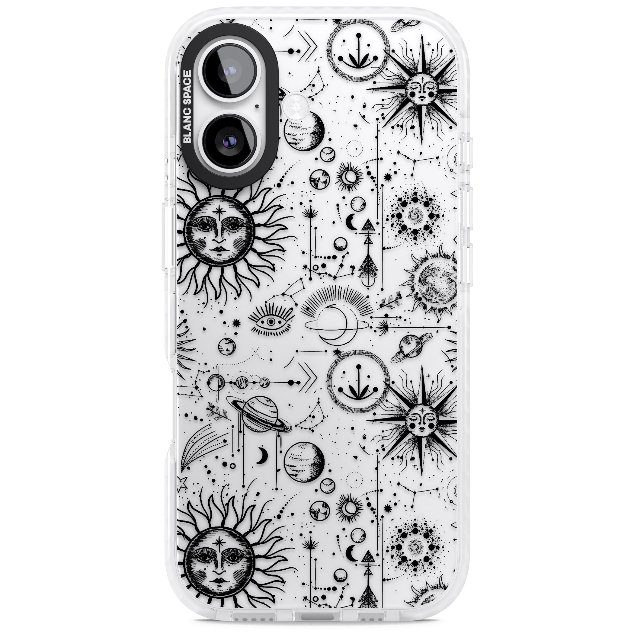Cosmic Sun & Planets Zodiac iPhone 17 Impact Clear Phone Case