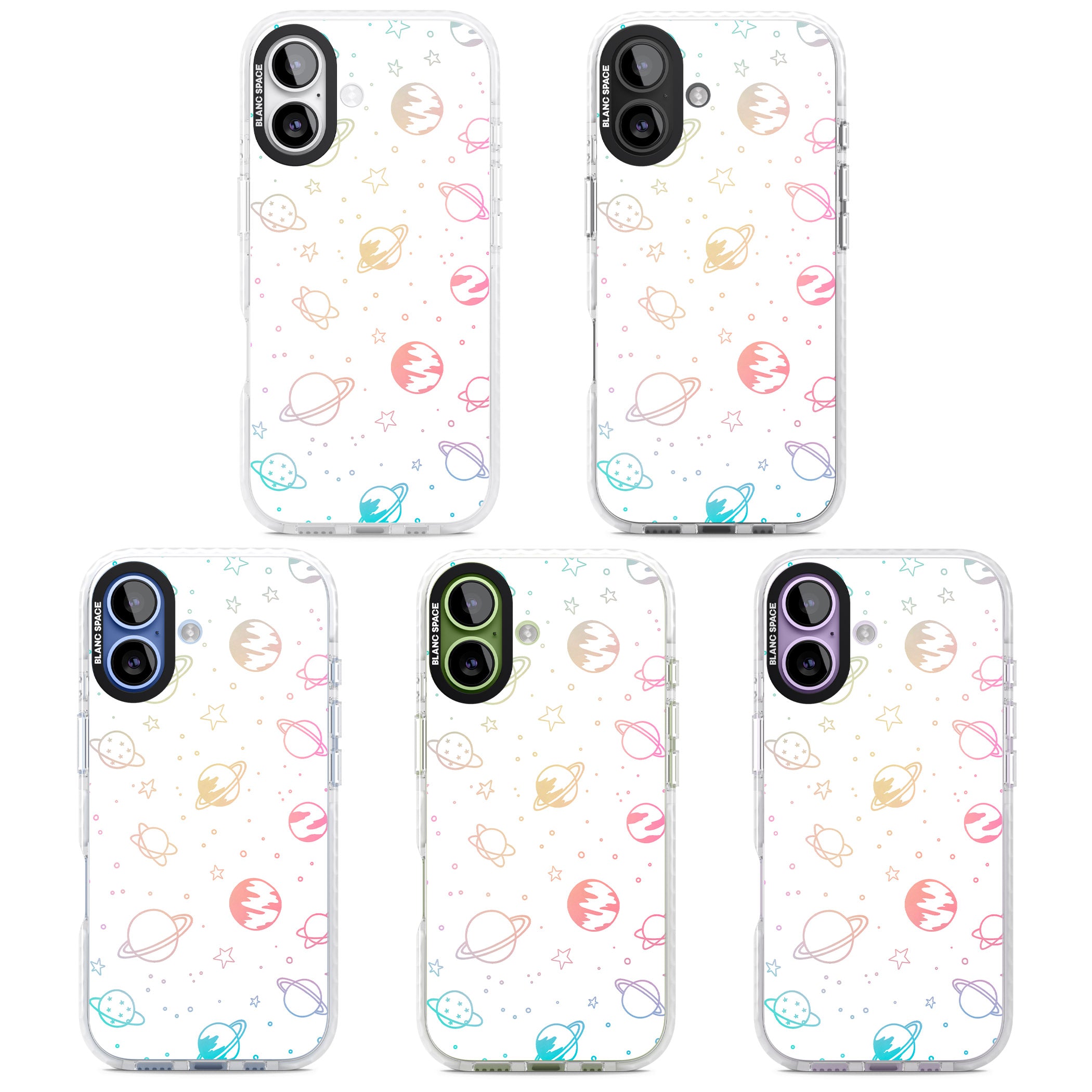 Pastel Cosmic Galaxy iPhone 17 Impact Clear Phone Case APT Impact Protection