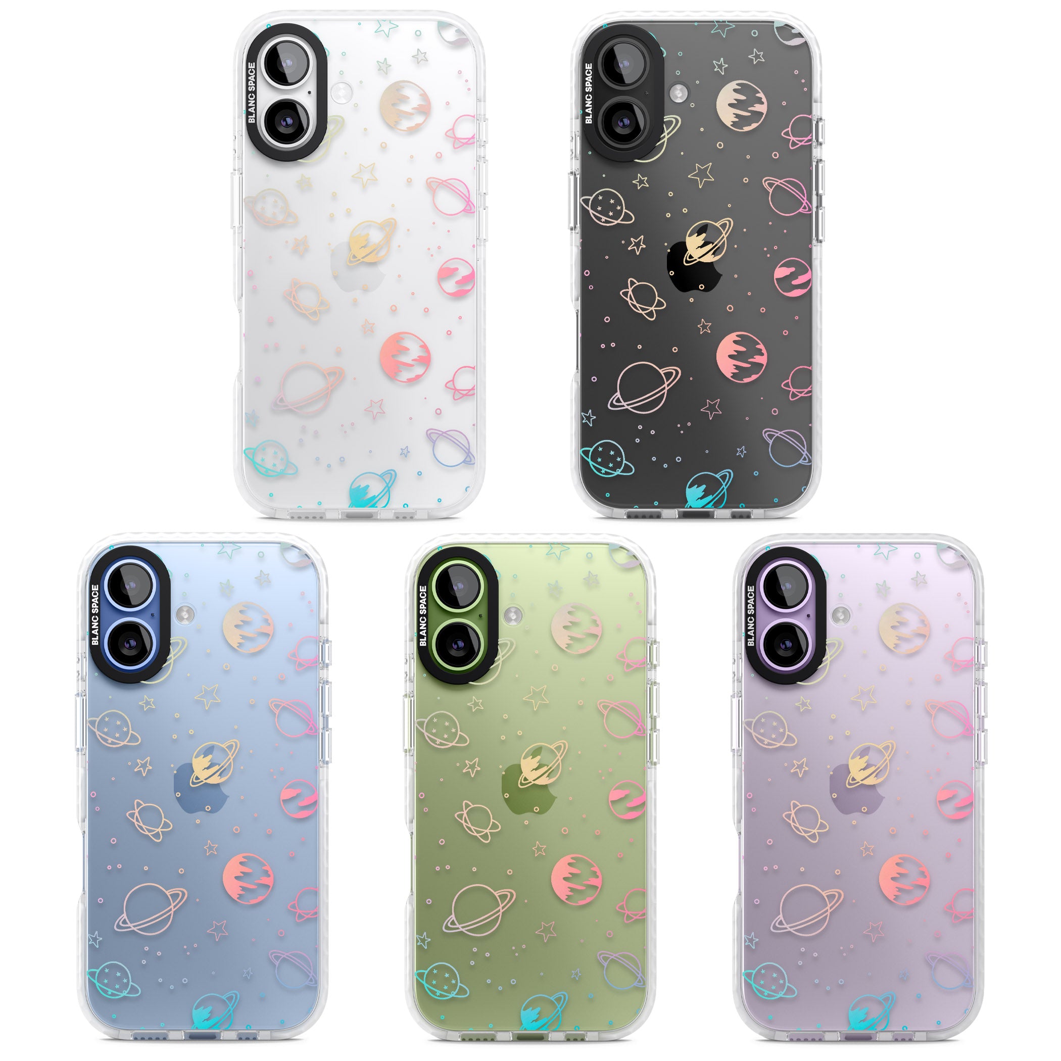 Pastel Space Universe iPhone 17 Impact Clear Phone Case APT Impact Protection