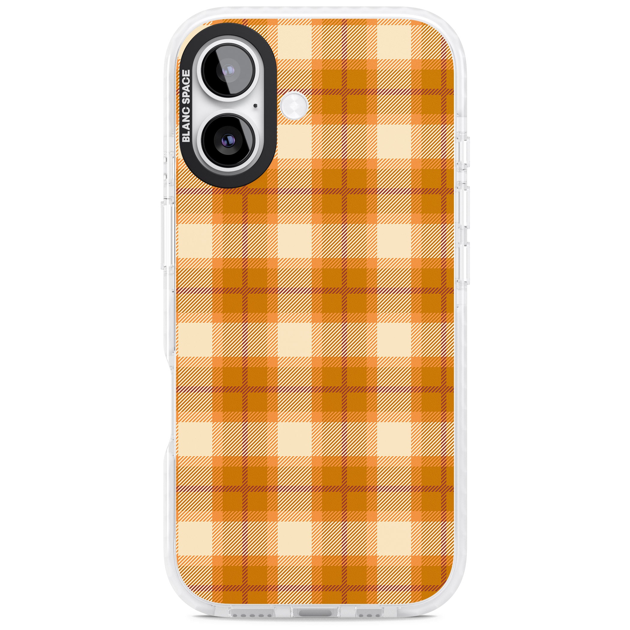 Pumpkin Plaid iPhone 17 Impact Clear Phone Case