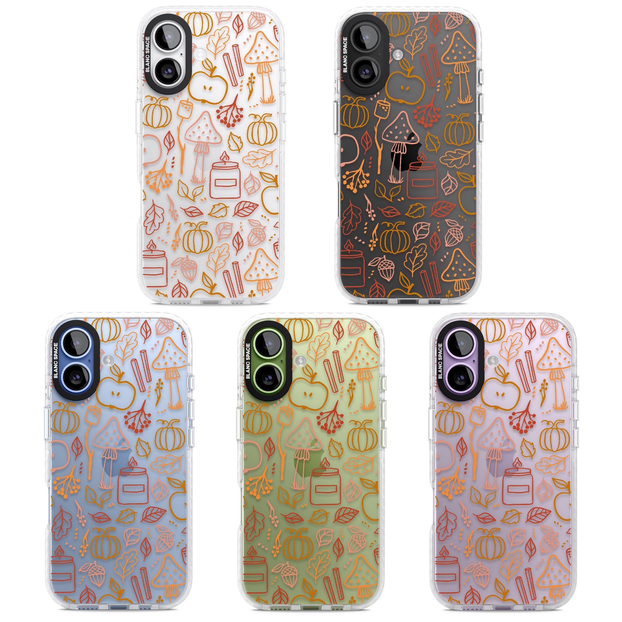 Autumn Line Pattern iPhone 17 Impact Clear Phone Case APT Impact Protection