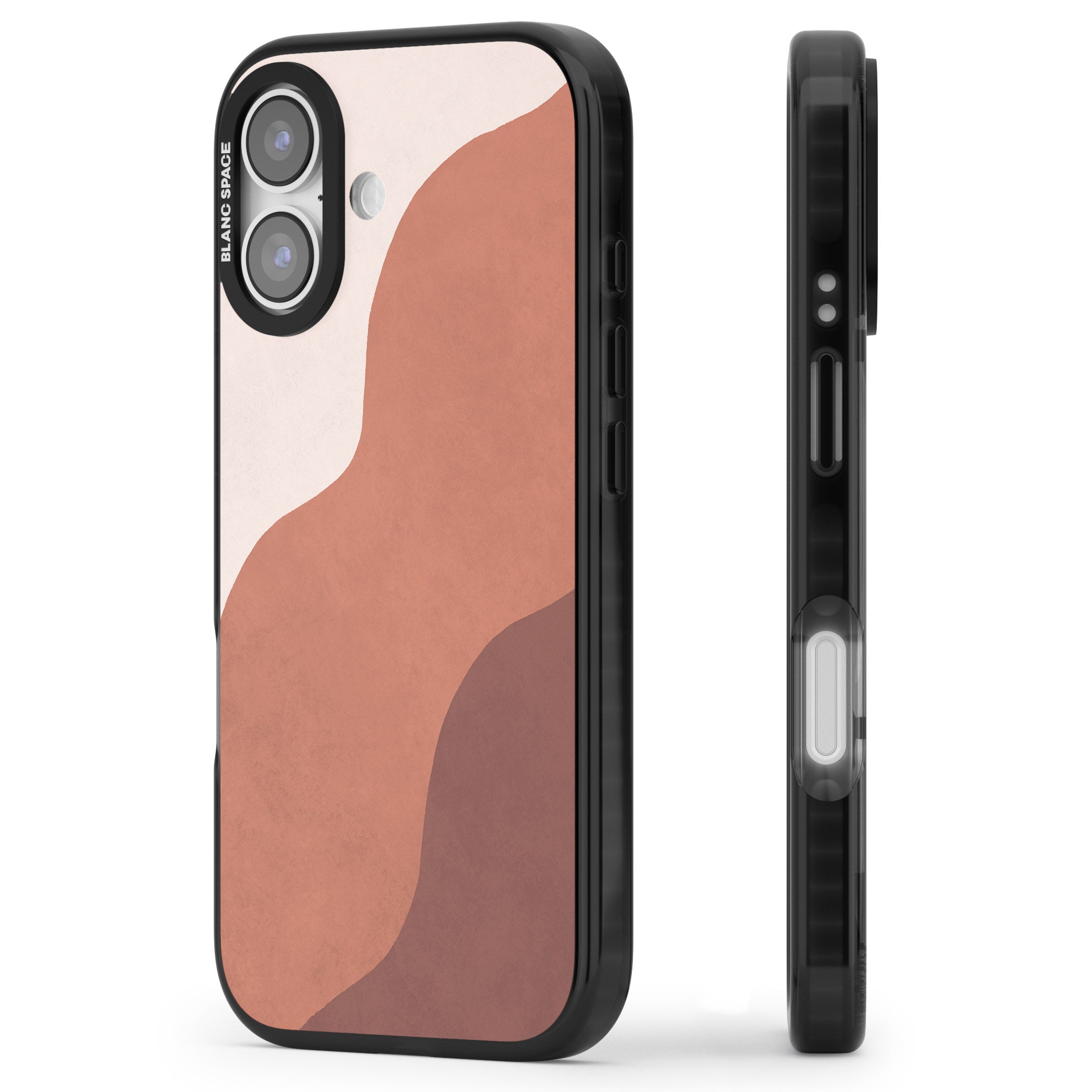 Lush Abstract Watercolour Design #3 iPhone 17 Impact Black Phone Case Side Profile