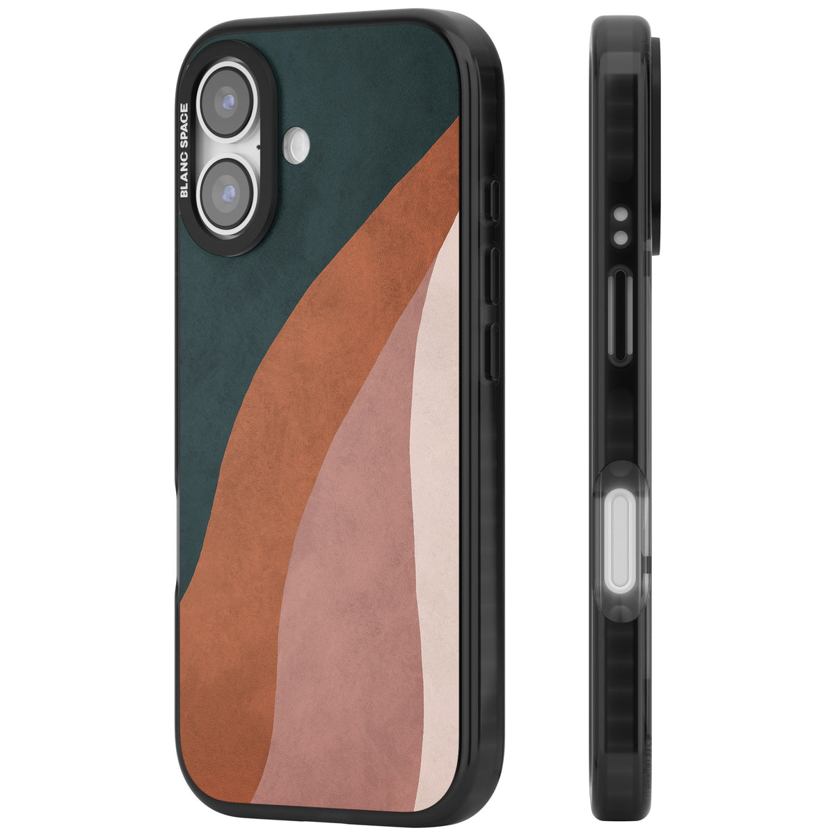 Earthwave Abstract iPhone 16 / iPhone 16 Plus / iPhone 17 Impact Black Phone Case side