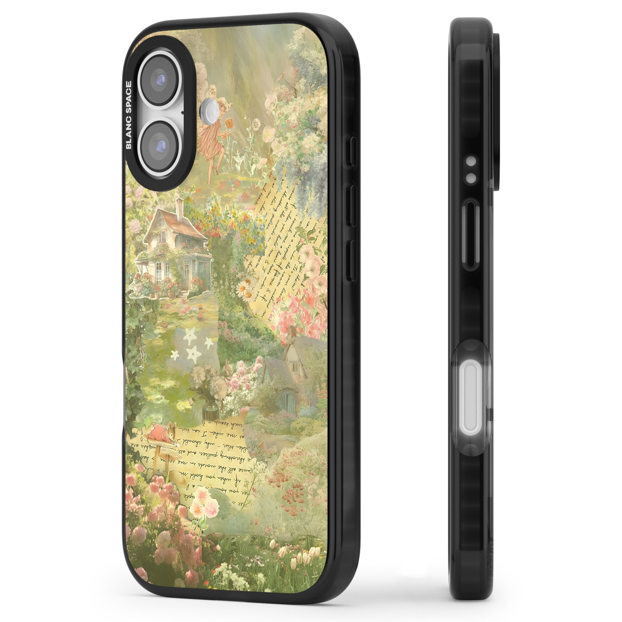 Soft Spring Collage iPhone 17 Impact Black Phone Case Side Profile