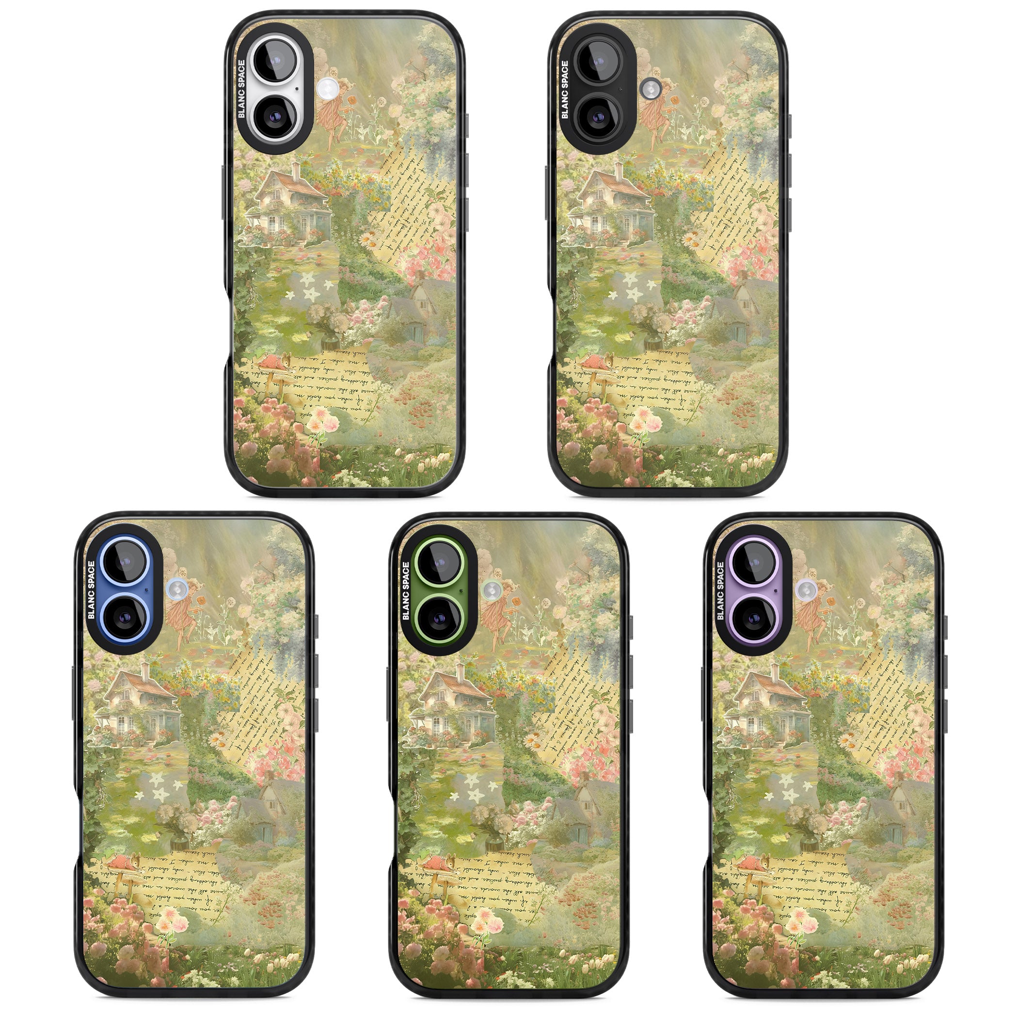 Soft Spring Collage iPhone 17 Impact Black Phone Case APT Impact Protection