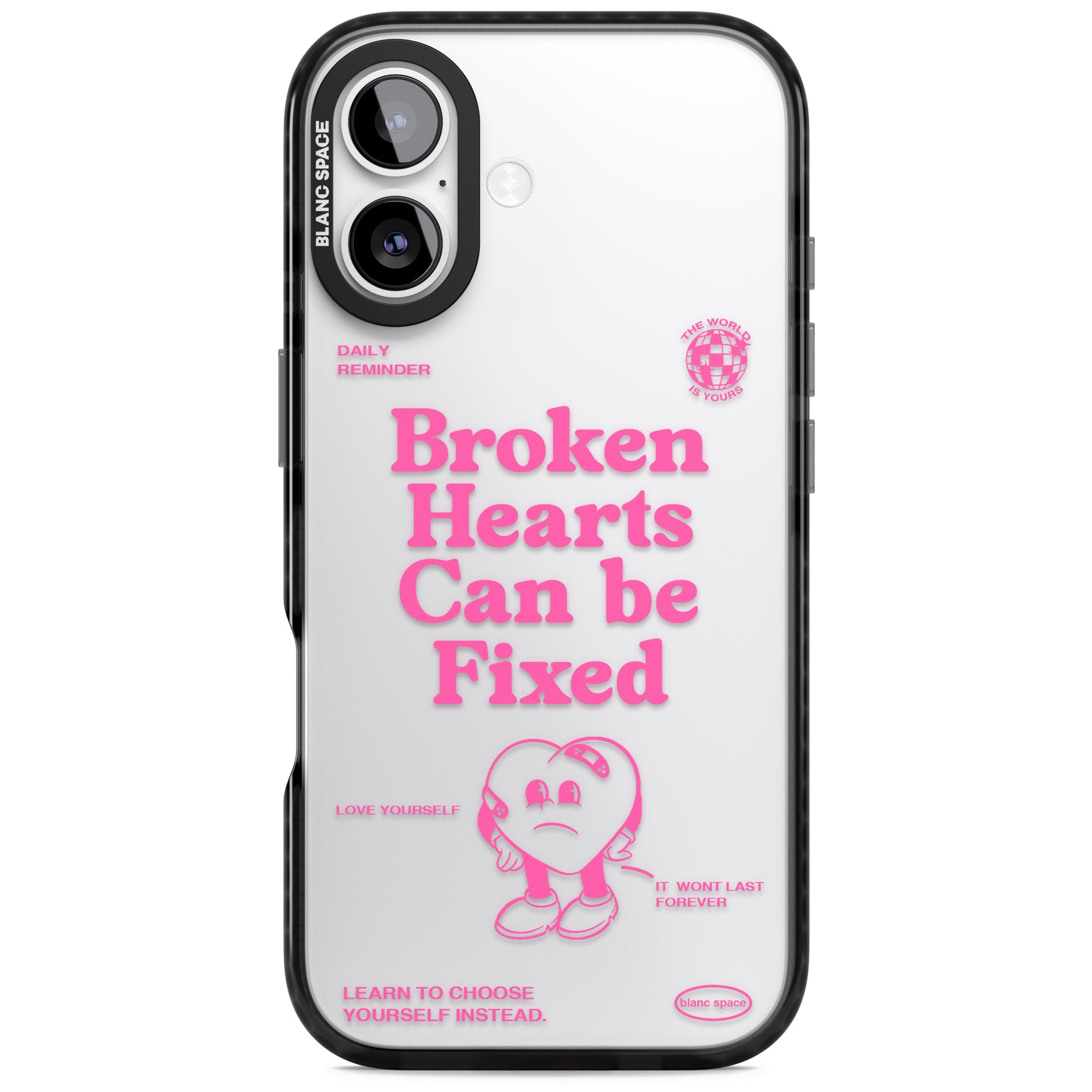 Broken Hearts Can Be Fixed iPhone 17 Impact Black Phone Case
