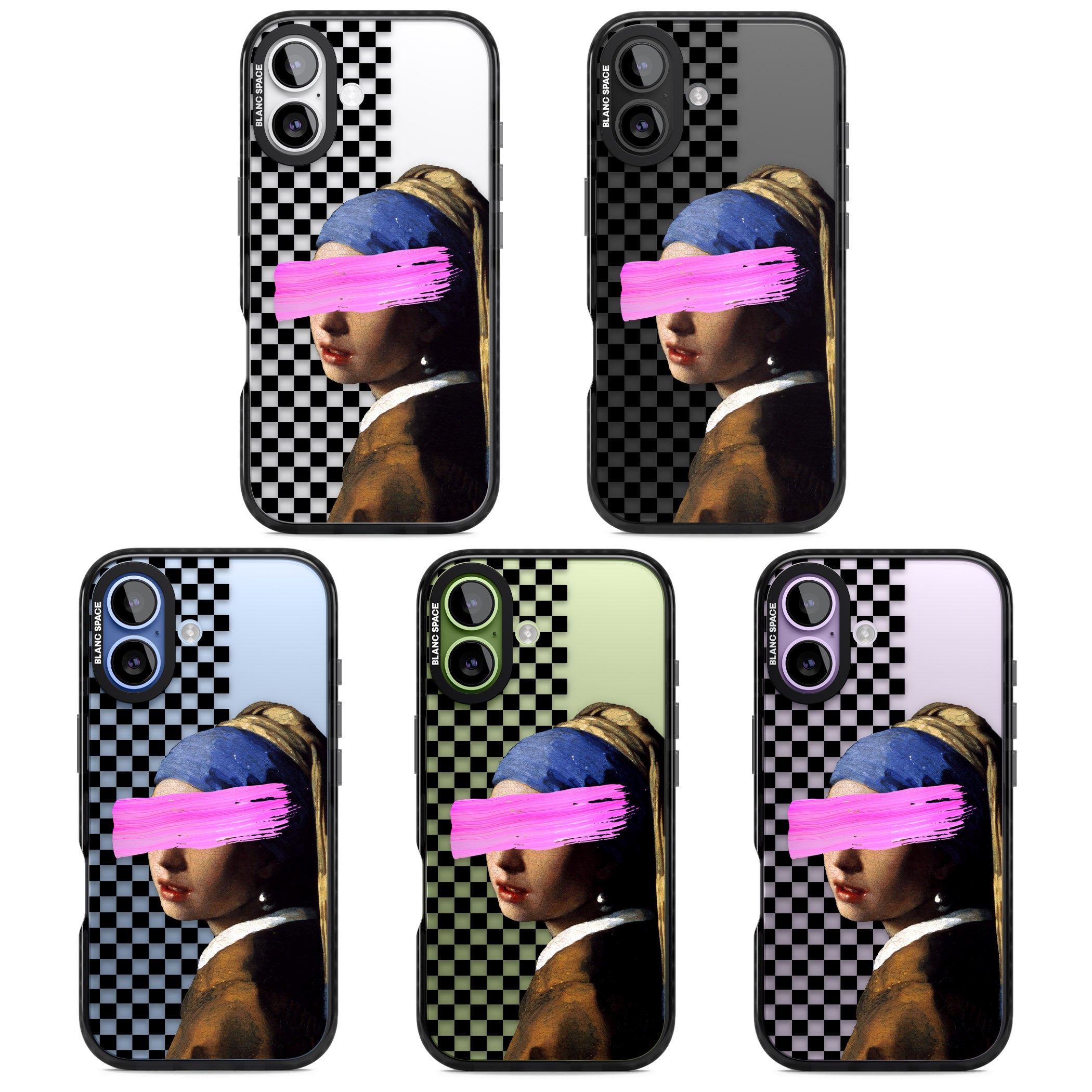 Abstract Pearl Girl iPhone 17 Impact Black Phone Case APT Impact Protection