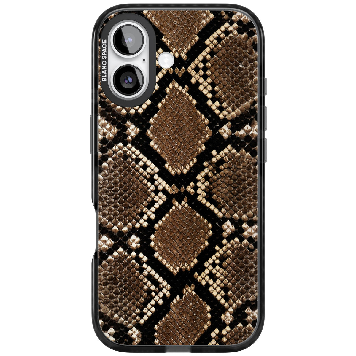 Snakeskin iPhone 16 / iPhone 16 Plus / iPhone 17 Impact Black Phone Case front