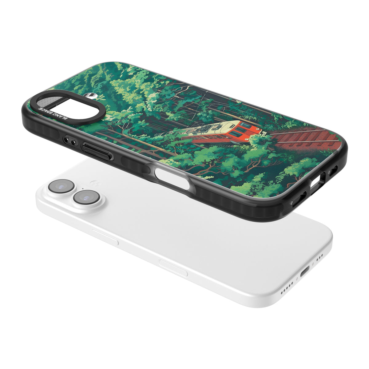 Railway In Toyama iPhone 16 / iPhone 16 Plus / iPhone 17 Impact Black Phone Case angled