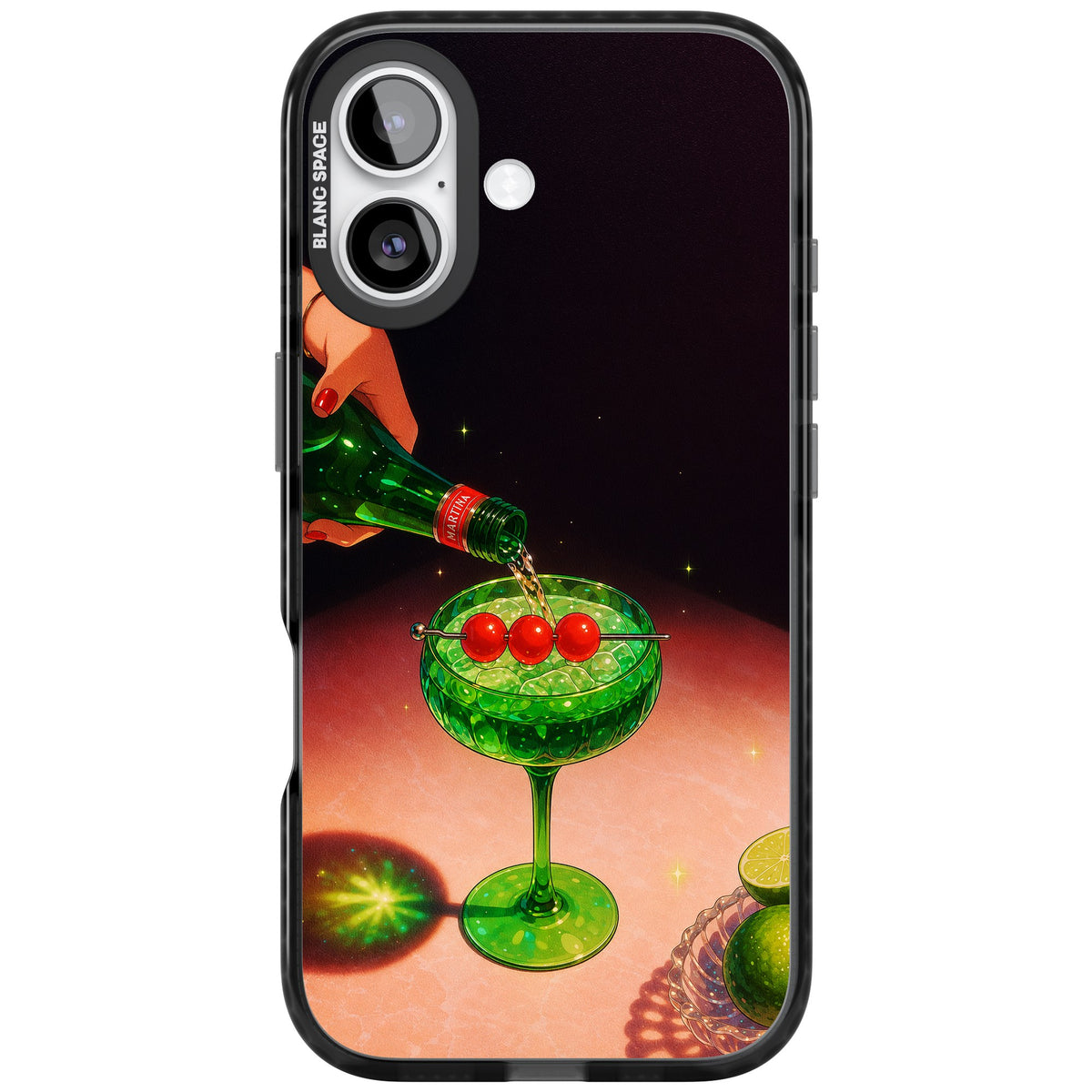 Absinthe Hour iPhone 16 / iPhone 16 Plus / iPhone 17 Impact Black Phone Case front