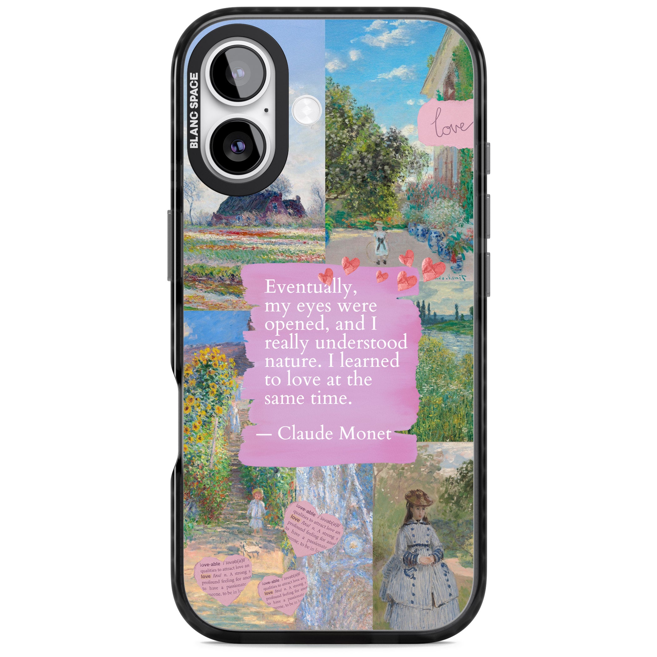 Monet 'Eyes Were Opened' Collage iPhone 17 Impact Black Phone Case