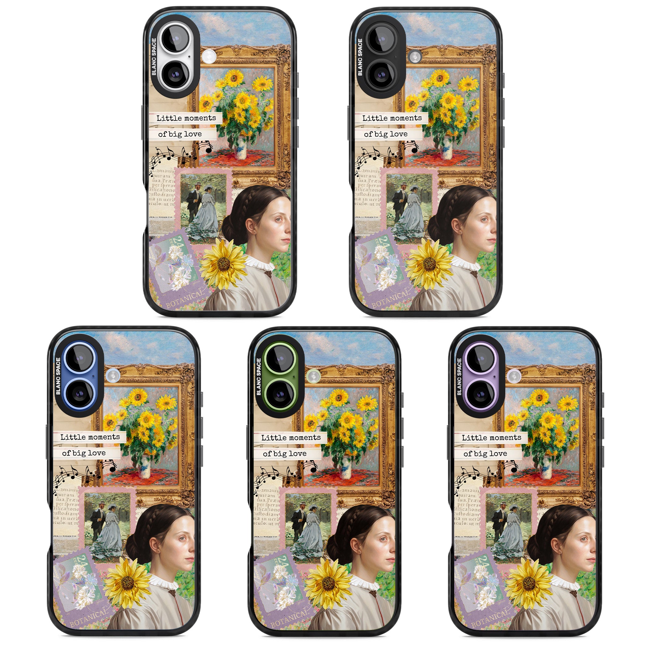 Monet 'Little Moments' Collage iPhone 17 Impact Black Phone Case APT Impact Protection