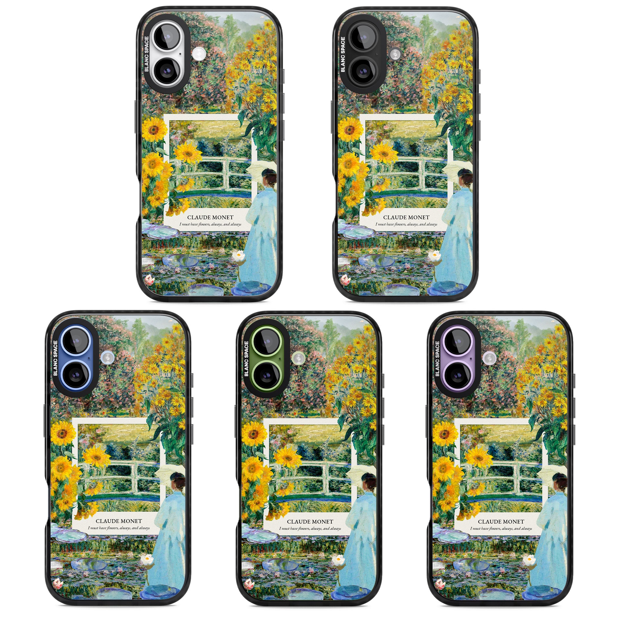 Monet Garden Bridge iPhone 17 Impact Black Phone Case APT Impact Protection