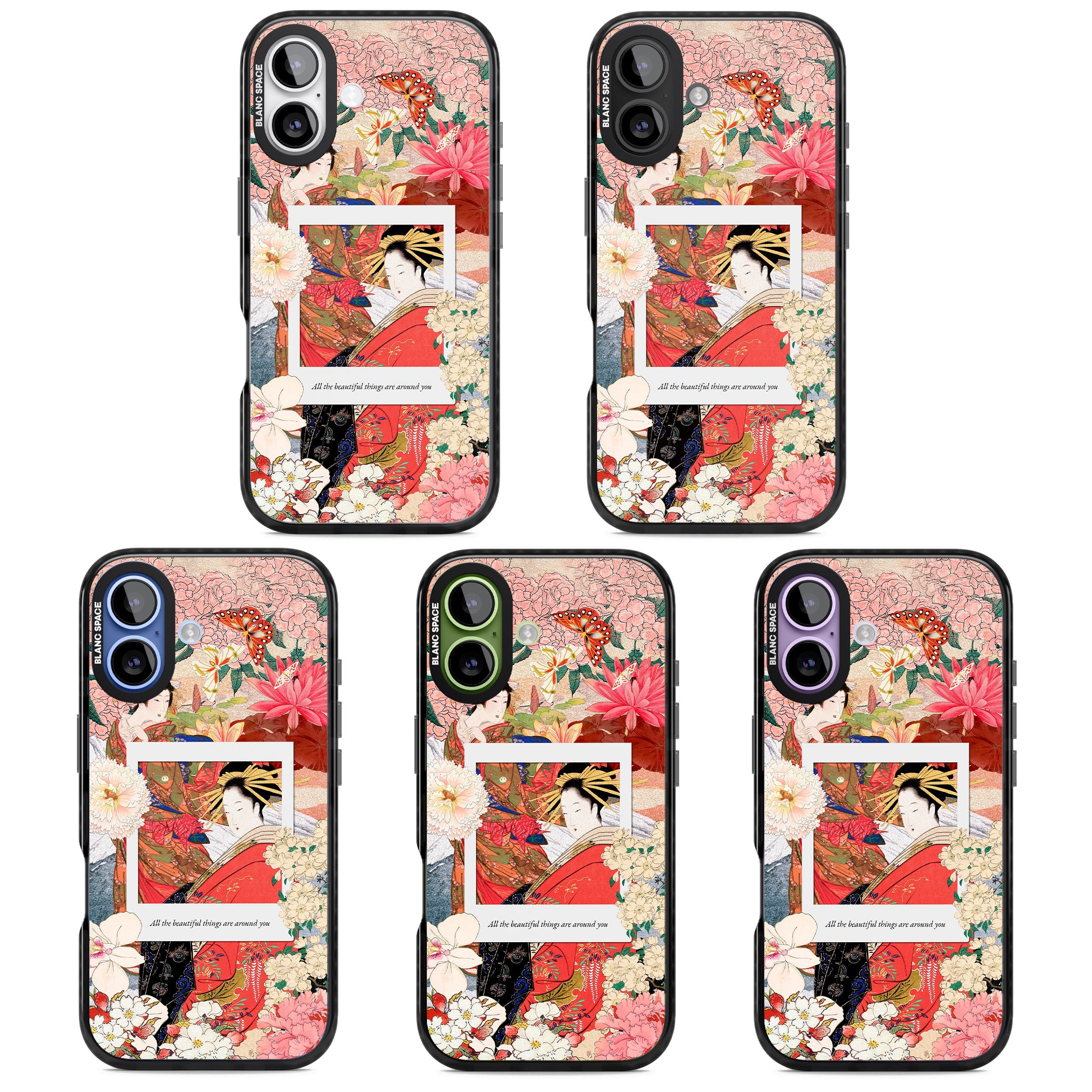 Woodblock Geisha iPhone 17 Impact Black Phone Case APT Impact Protection