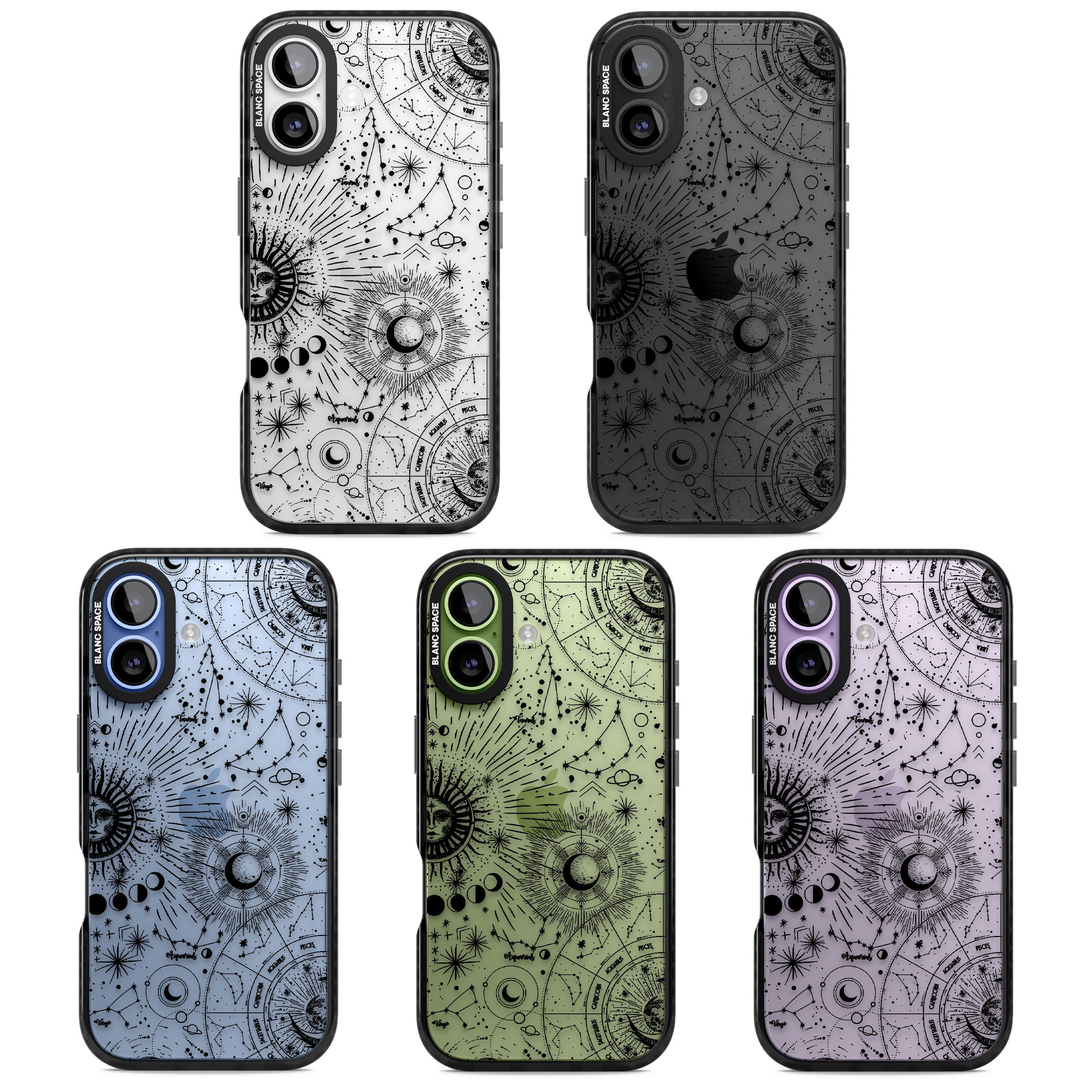 Celestial Chart iPhone 17 Impact Black Phone Case APT Impact Protection